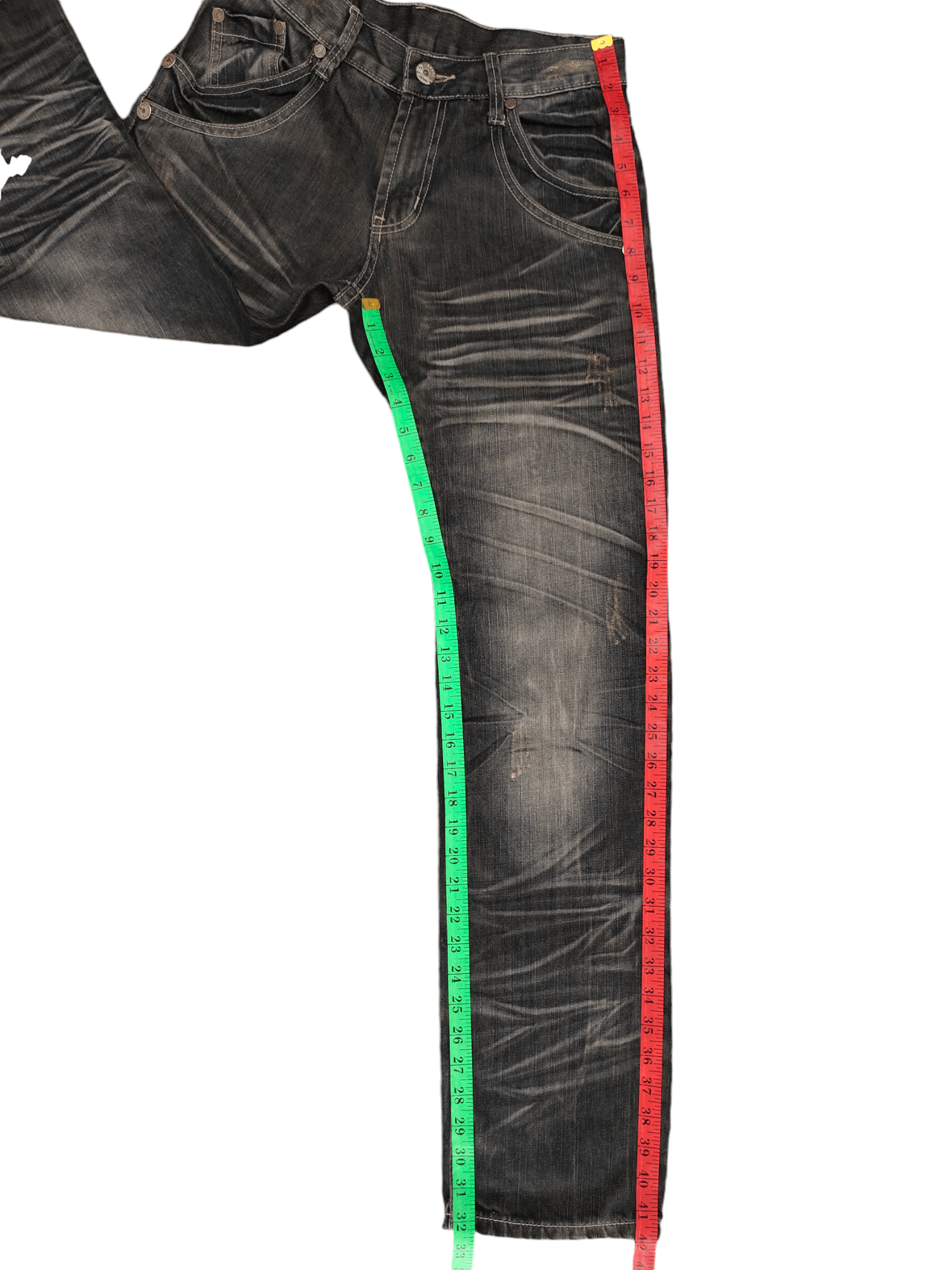 Comme des Garcons × Undercover Vintage Clone Devgru Clawmark Distress Faded Denim Jeans Size US 30 / EU 46 - 9 Thumbnail