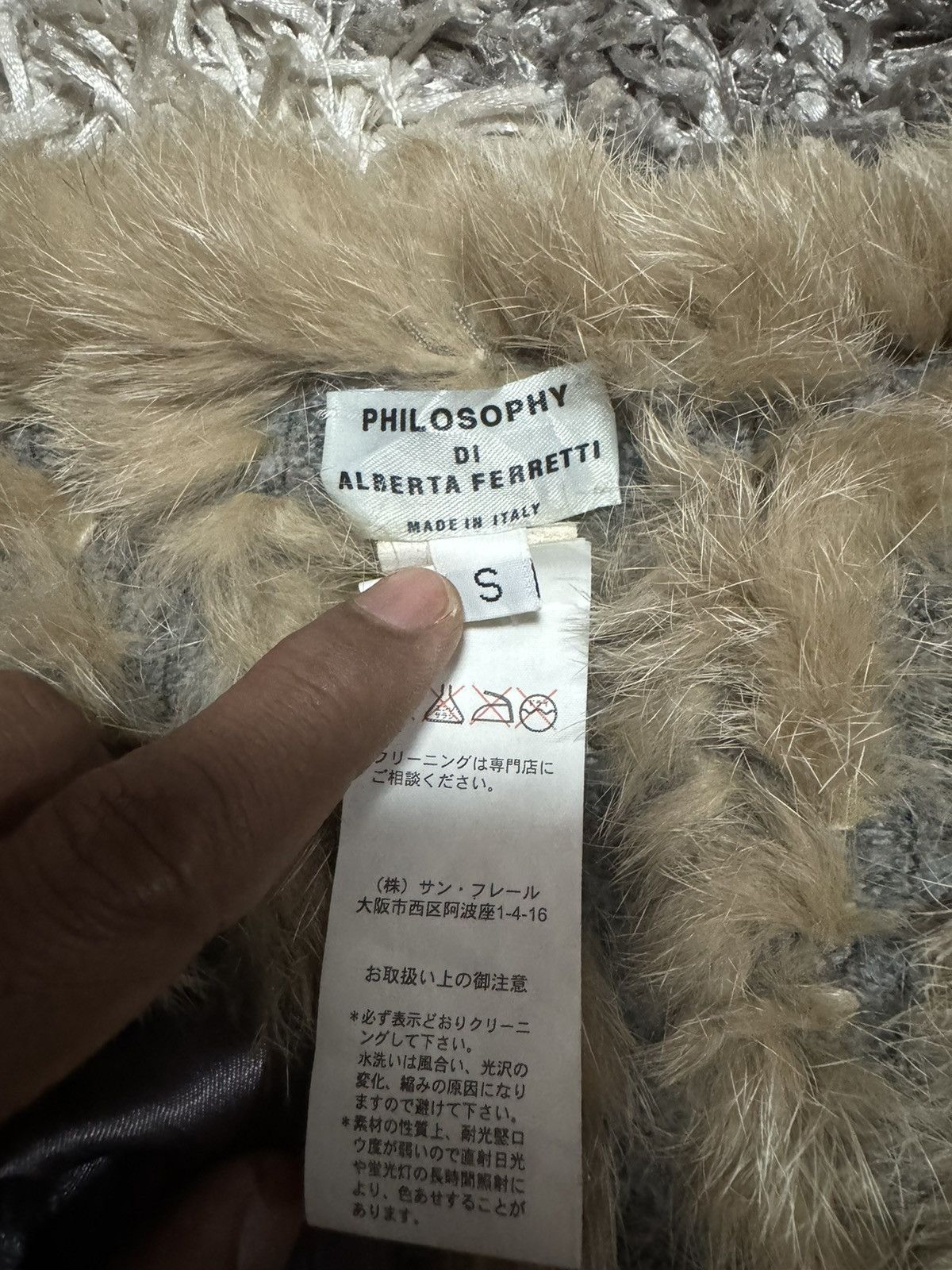 Alberta Ferretti PHILOSOPHY JACKET FUR CROPPER ITALY Size S / US 4 / IT 40 - 3 Thumbnail