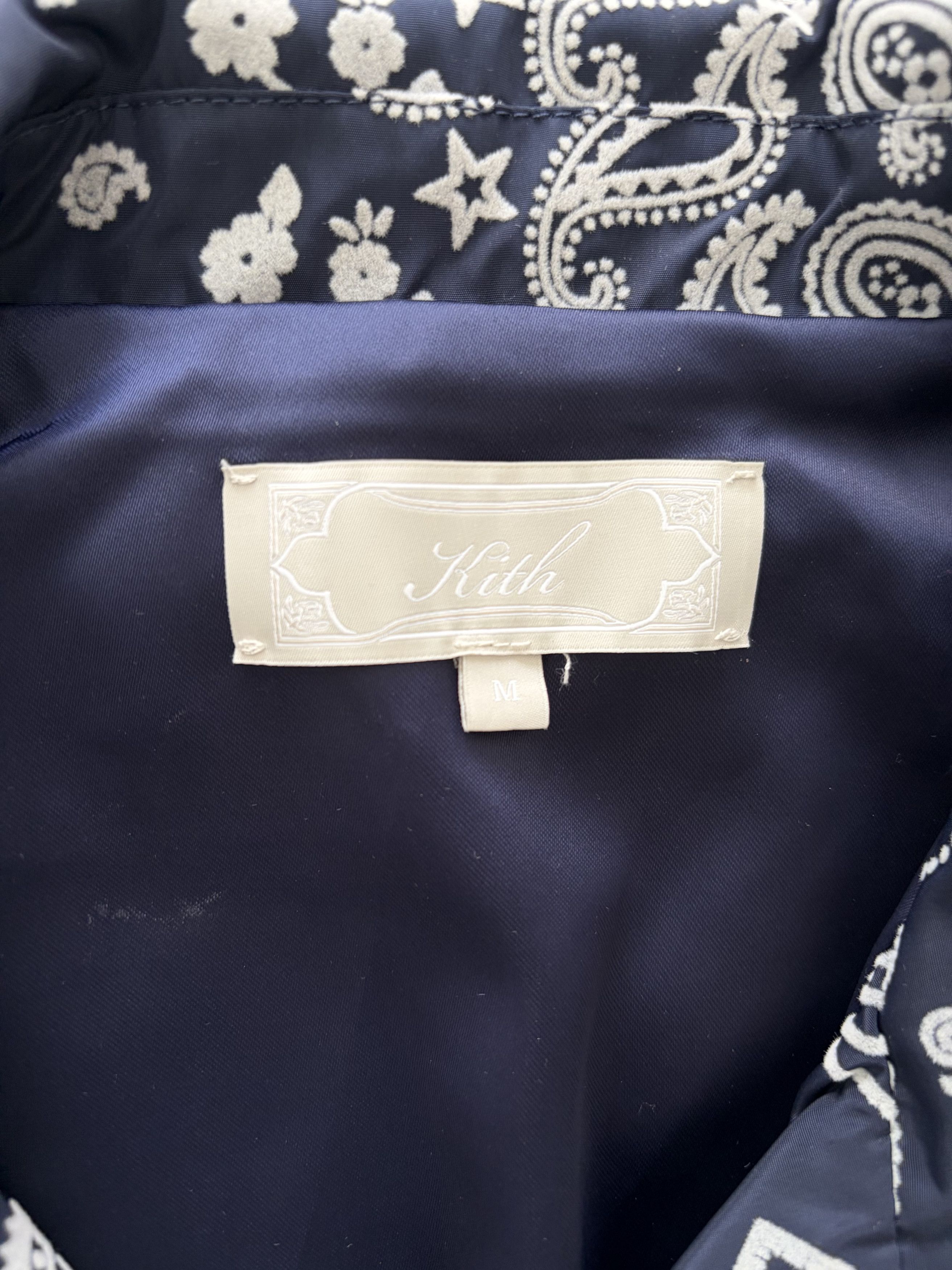 Kith Kith Flocked Deconstructed Bandana Coaches Jacket - Navy Size US M / EU 48-50 / 2 - 4 Thumbnail
