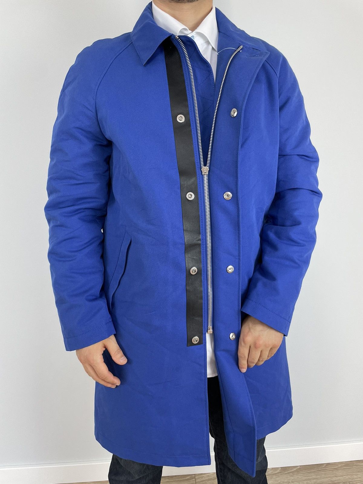 Berluti Berluti Paris Coat Trench Blue Cotton Leather Rare Designer Size US M / EU 48-50 / 2 - 6 Thumbnail