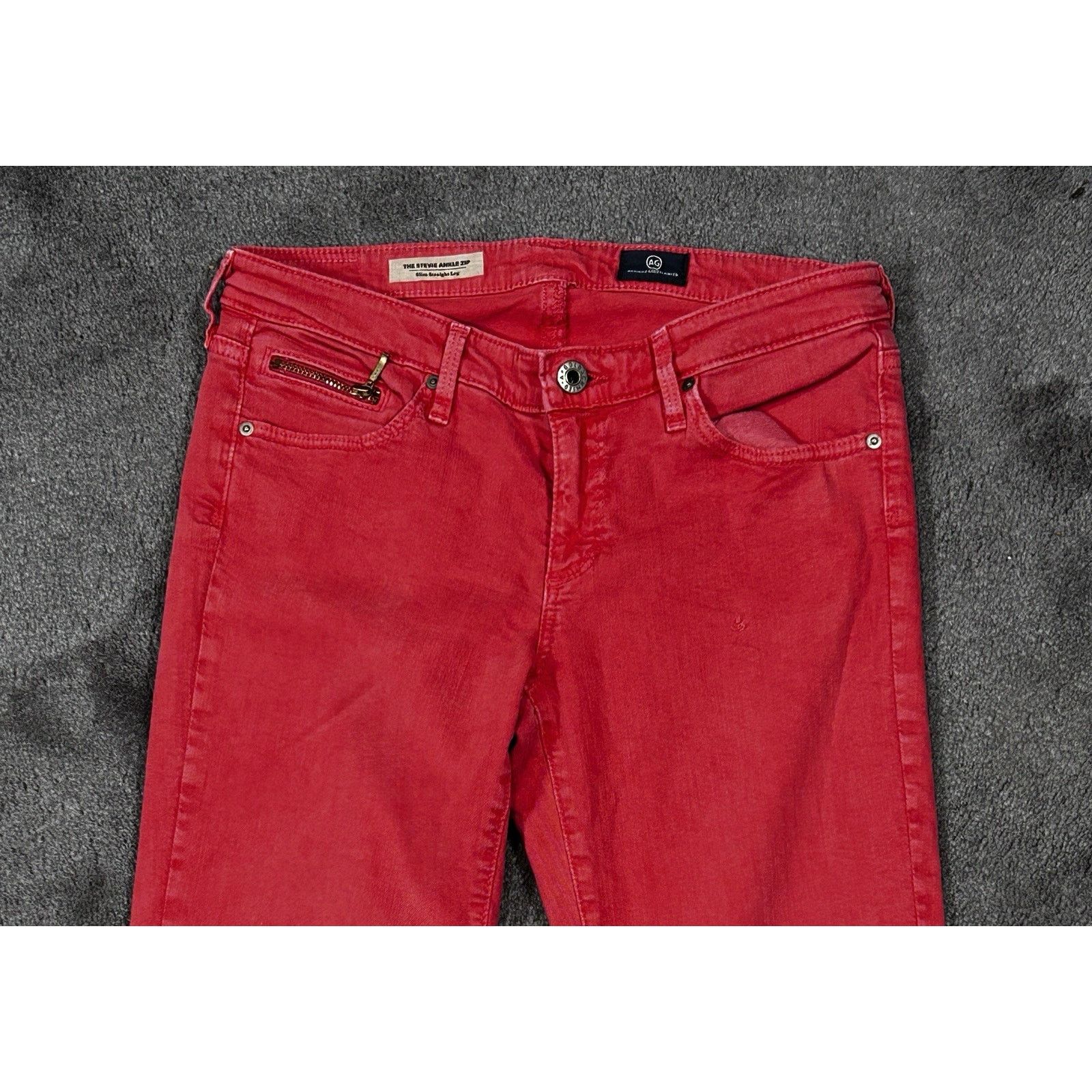 AG Adriano Goldschmied AG Adriano Goldschmied Stevie Ankle Jeans Slim Straight Leg Size 27" / US 4 / IT 40 - 2 Thumbnail