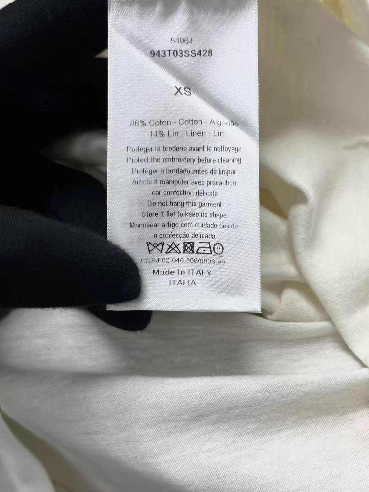 Dior Dior Off-White Col Slogan Tassel Bee ShortSleeve XS Size XS / US 0-2 / IT 36-38 - 5 Thumbnail