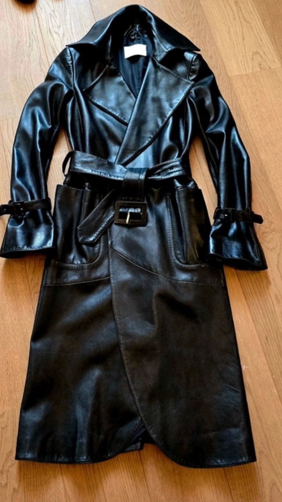 RARE 2 PIECE CASHMERE AND LEATHER COAT
