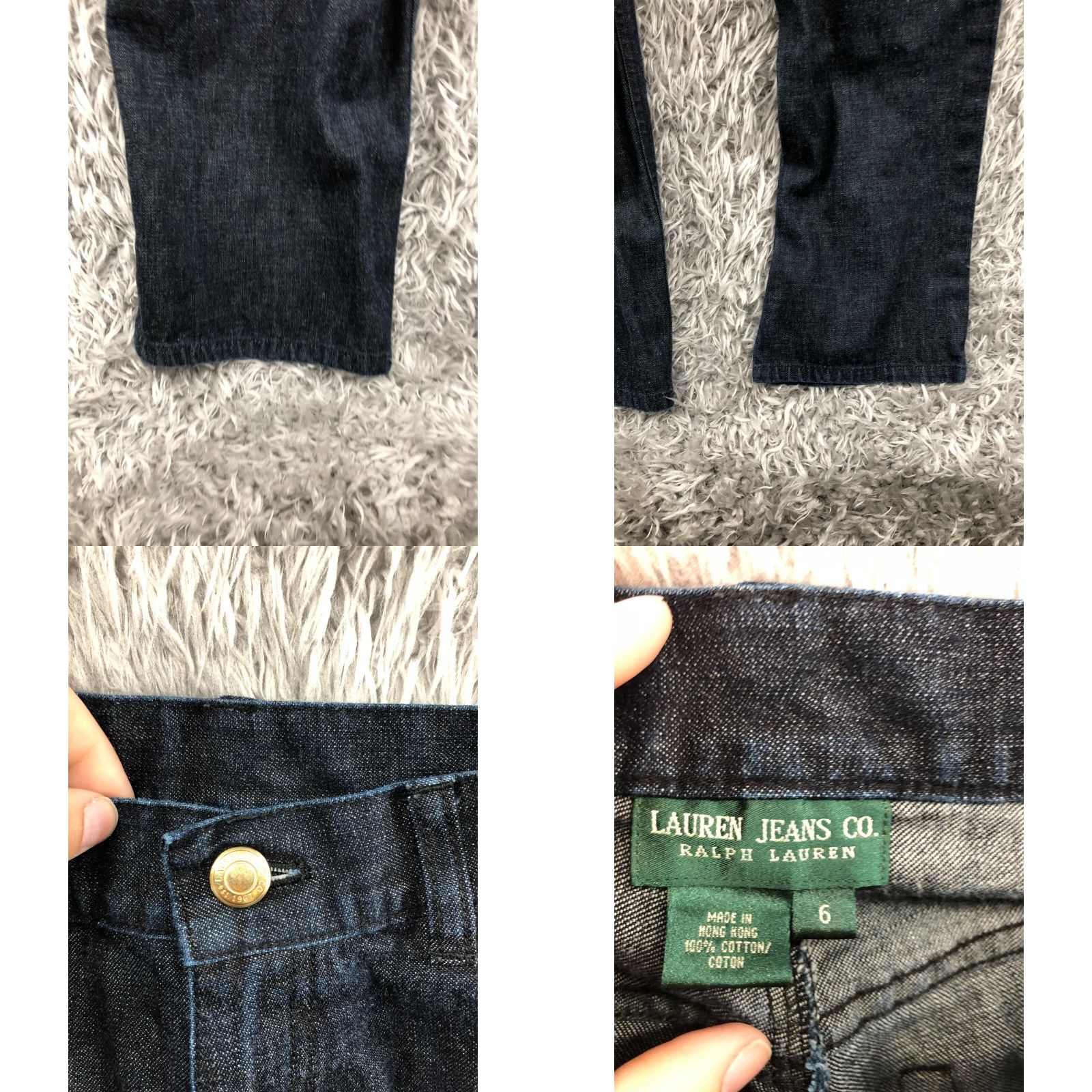 CO Lauren Jeans Co Jeans Size 6 Womens Dark Blue Straight Regular 28 Inseam 31 in Denim Cotton Belt Loops 5-Pocket Classic Modern American Vintage No Size 28" / US 6 / IT 42 - 8 Thumbnail