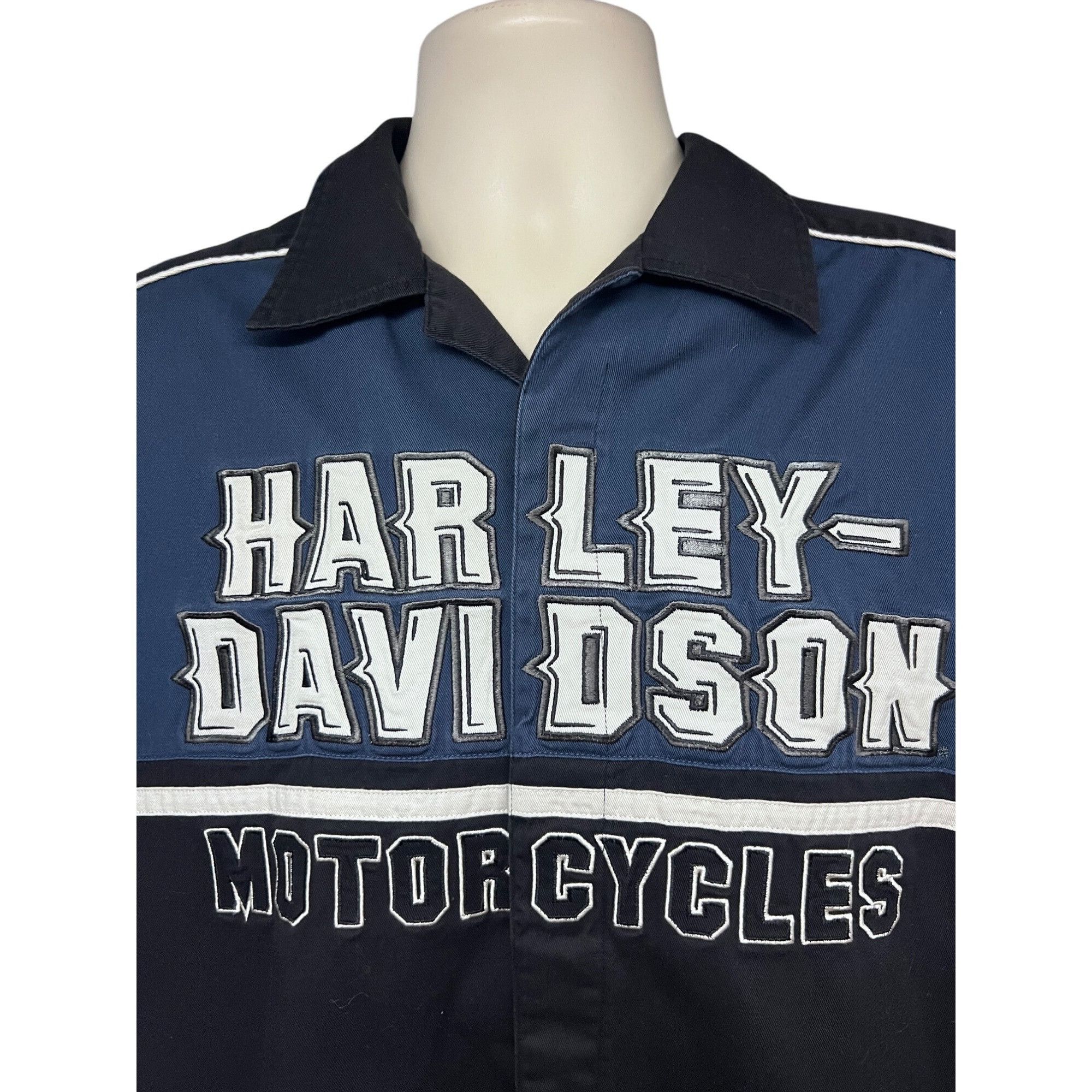 Harley Davidson Harley Davidson Mens Retro Mechanic Garage Black Blue Colorb Size US M / EU 48-50 / 2 - 6 Thumbnail