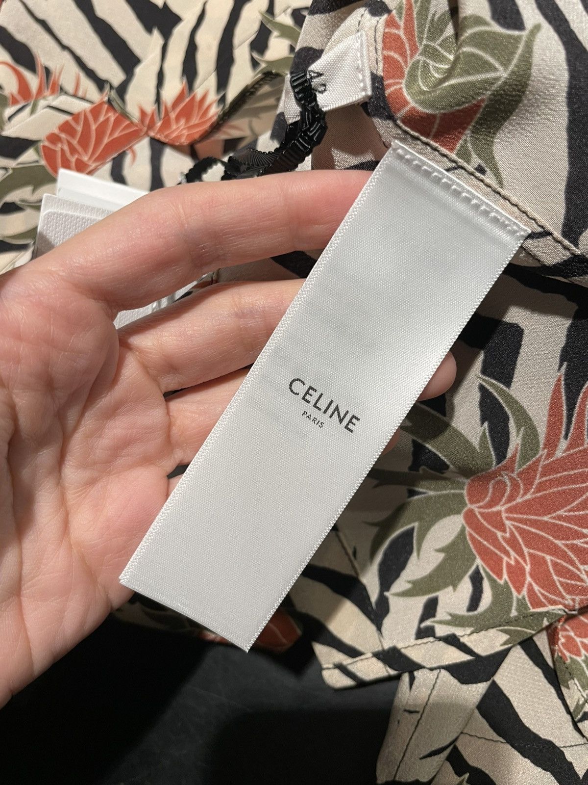 Celine hawaiian shirt in printed crêpe de chine Size US XL / EU 56 / 4 - 5 Thumbnail