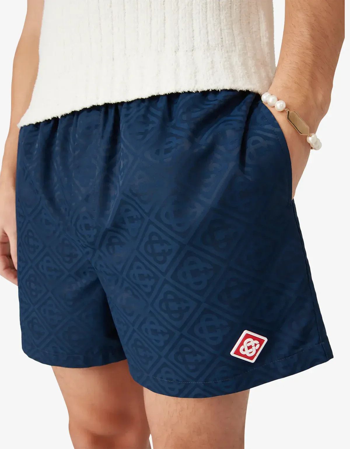 Casablanca Casablanca Blue Monogram Jacquard Swim Shorts Size US 34 / EU 50 - 5 Thumbnail