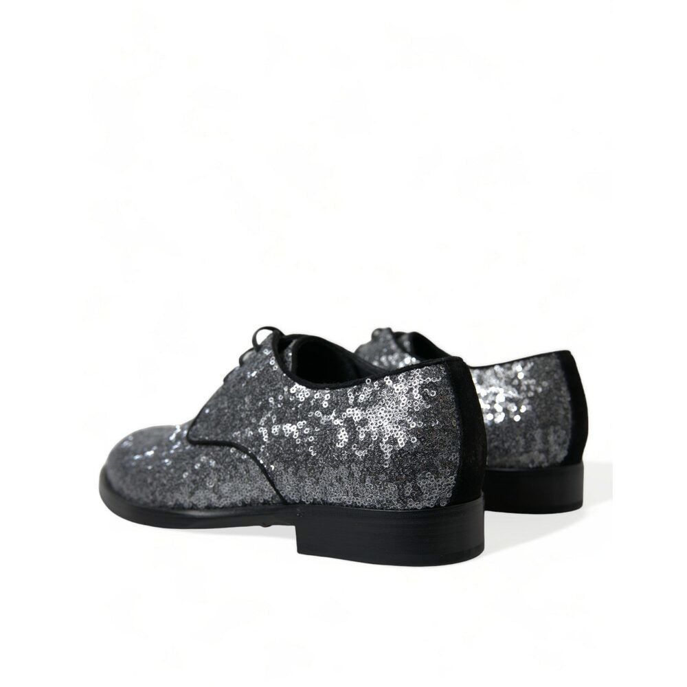 Dolce & Gabbana Dolce & Gabbana Exquisite Sequined Derby Dress Shoes Size US 6 / EU 39 - 4 Thumbnail