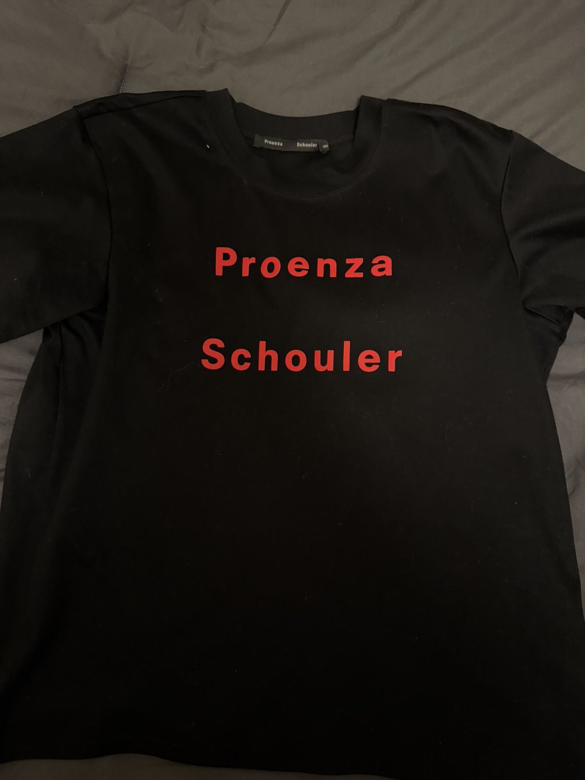 Proenza Schouler Proenza Schouler Logo T-Shirt (Black/Red) Size M / US 6-8 / IT 42-44 - 1 Thumbnail