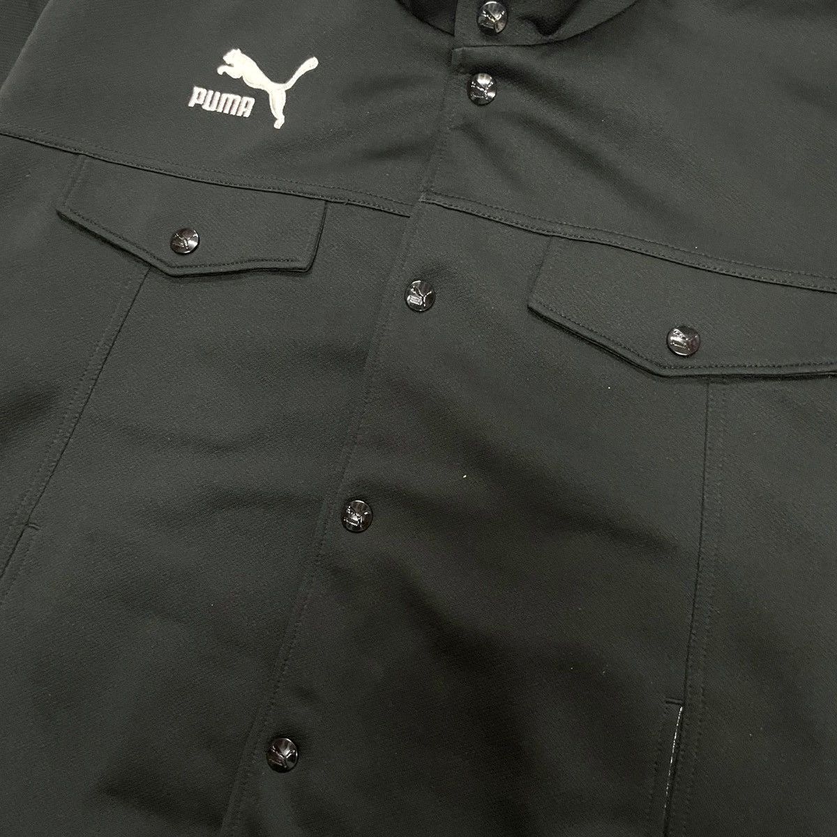 Puma OG 90s-2000s Y2K Puma Black Button Down Jacket Size US M / EU 48-50 / 2 - 13 Thumbnail