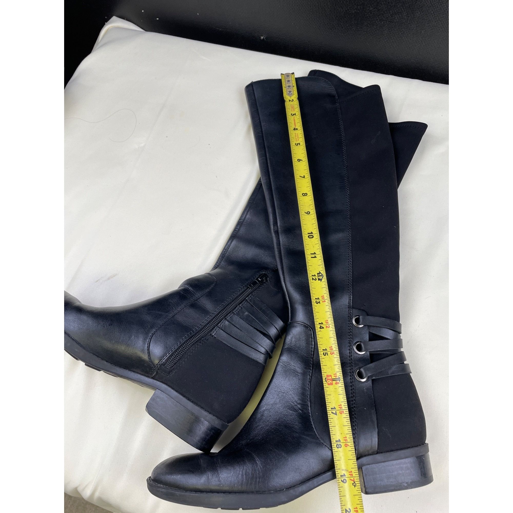 Vince Camuto Vince Camuto Women's Black Leather Riding Boots/Shoes Size 6 Size US 6.5 / IT 36.5 - 6 Thumbnail