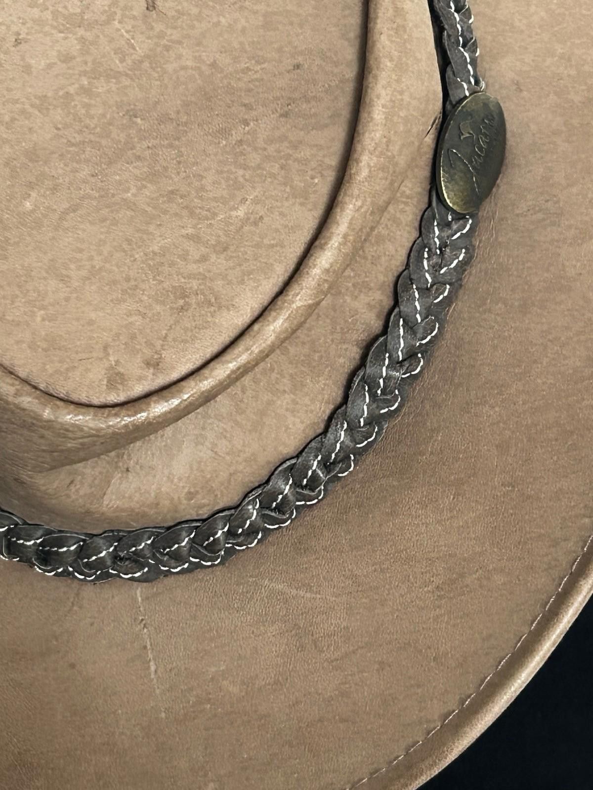 Designer JACARU Leather Handmade Hat Made In Australia 🇦🇺 Size M Size ONE SIZE - 9 Thumbnail