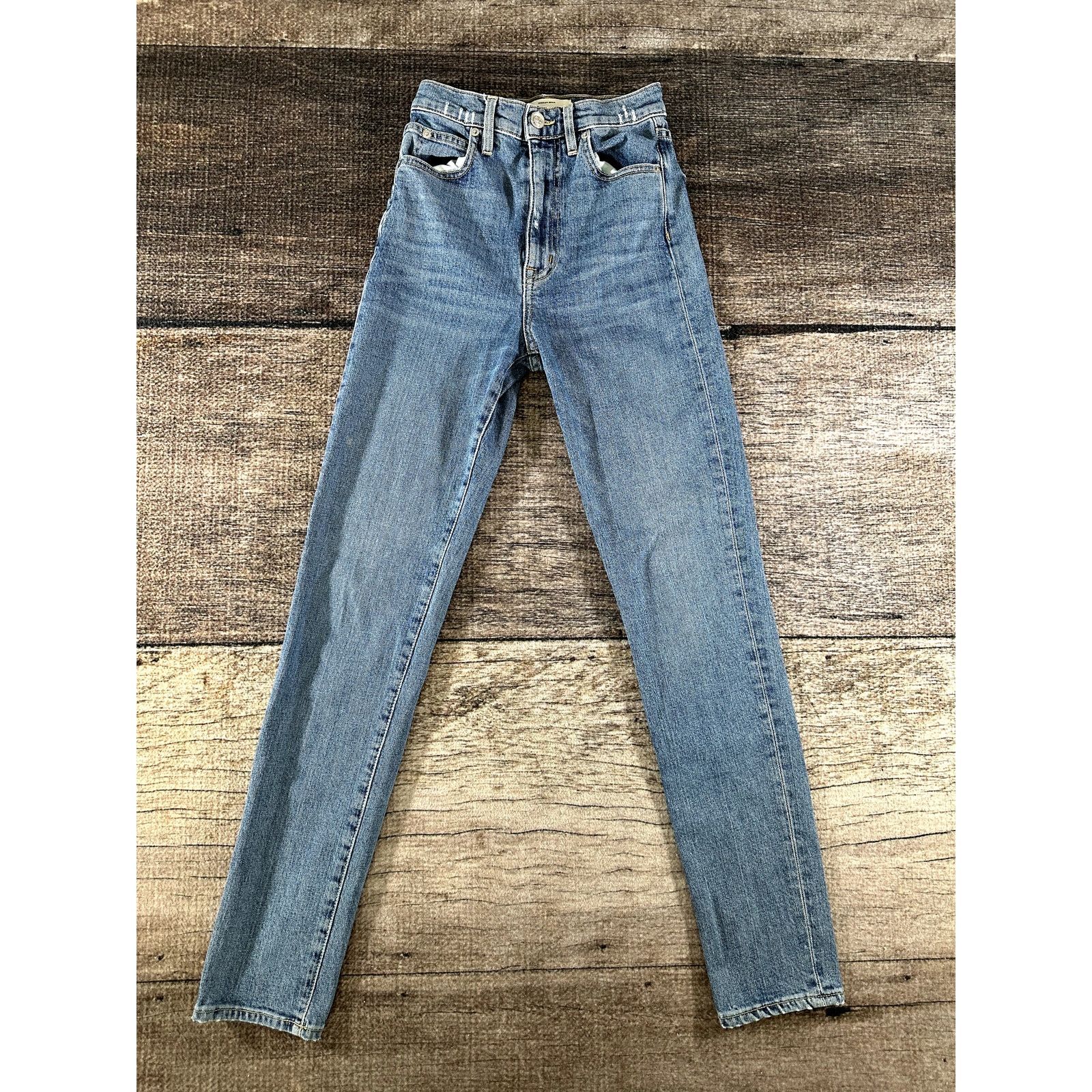 SLVRLAKE $329 SLVRLAKE London High Rise Straight Leg Blue Jeans 24x29 Size 24" / US 00 / IT 34 - 1 Thumbnail