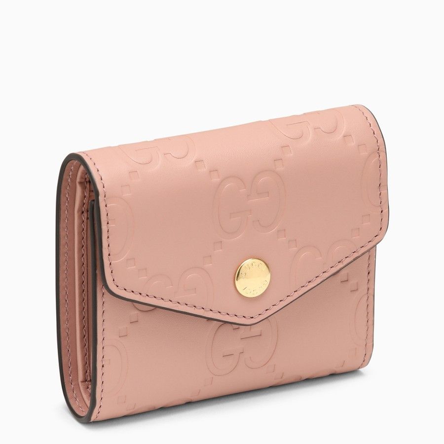 o1d2blof0824 Size: OS / Tri-Fold Leather Wallet in Pink