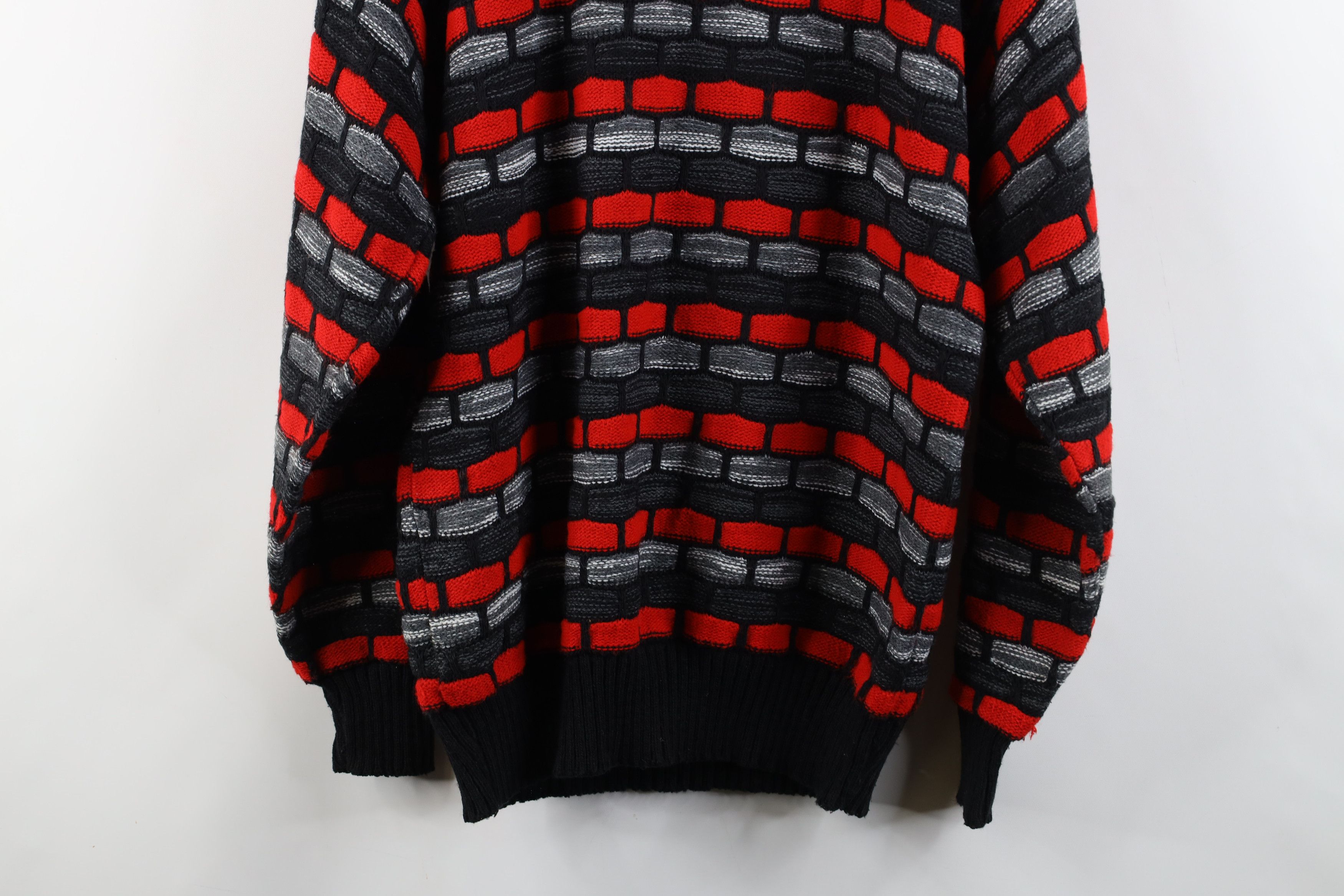 Vintage Vintage 90s Streetwear Brick Knit Crewneck Sweater USA Size US L / EU 52-54 / 3 - 13 Thumbnail