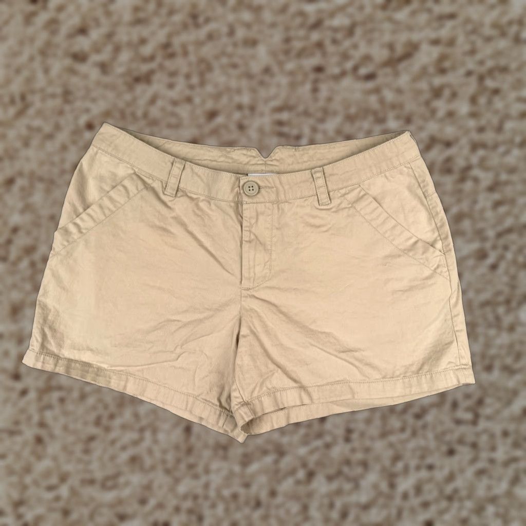 Vintage Columbia Shorts Women 10 Beige Chino 100% Cotton Hiking Camp Pockets 31x4 Casual Activewear Size 32" / US 10 / IT 46 - 1 Thumbnail