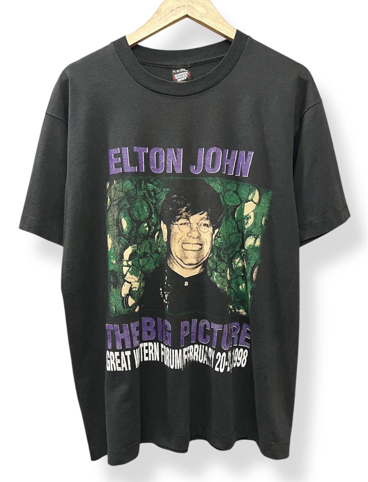 Vintage 1998 Elton John The Big Picture Tour Shirt - XL