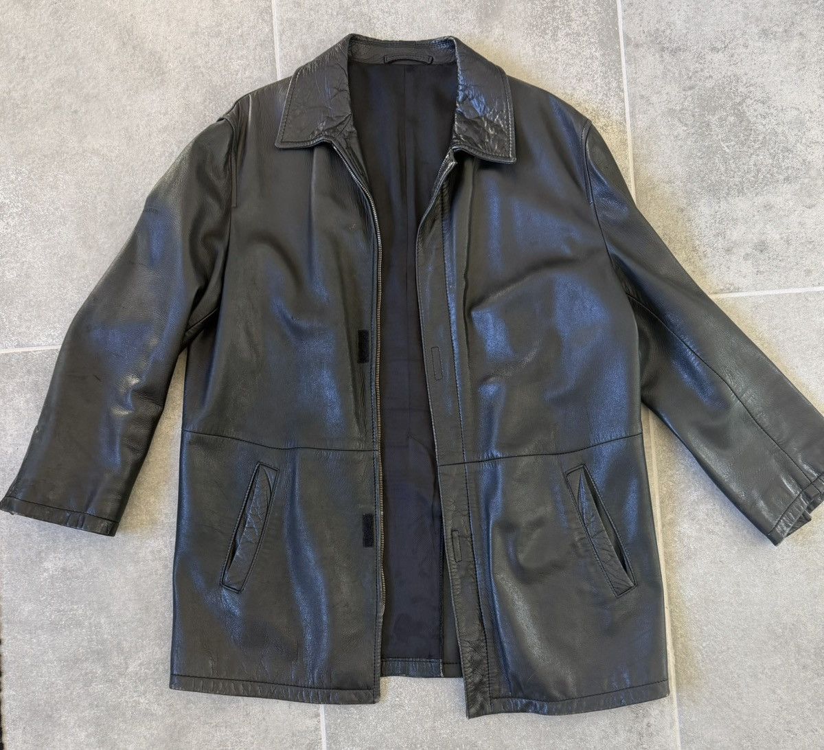 Prada Prada Leather Coat Size US M / EU 48-50 / 2 - 1 Thumbnail