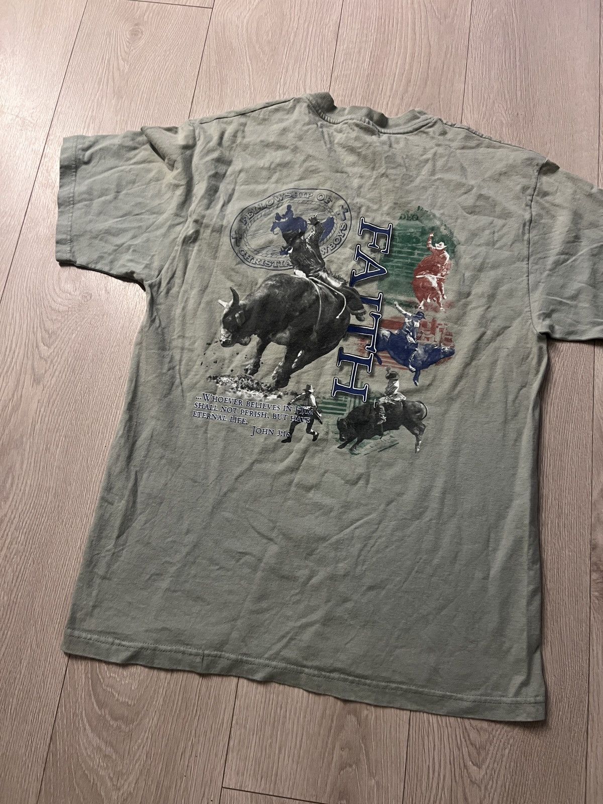 Other Vintage Christian Cowboy Felloweship John 3:16 T Shirt Y2K Size US L / EU 52-54 / 3 - 2 Thumbnail