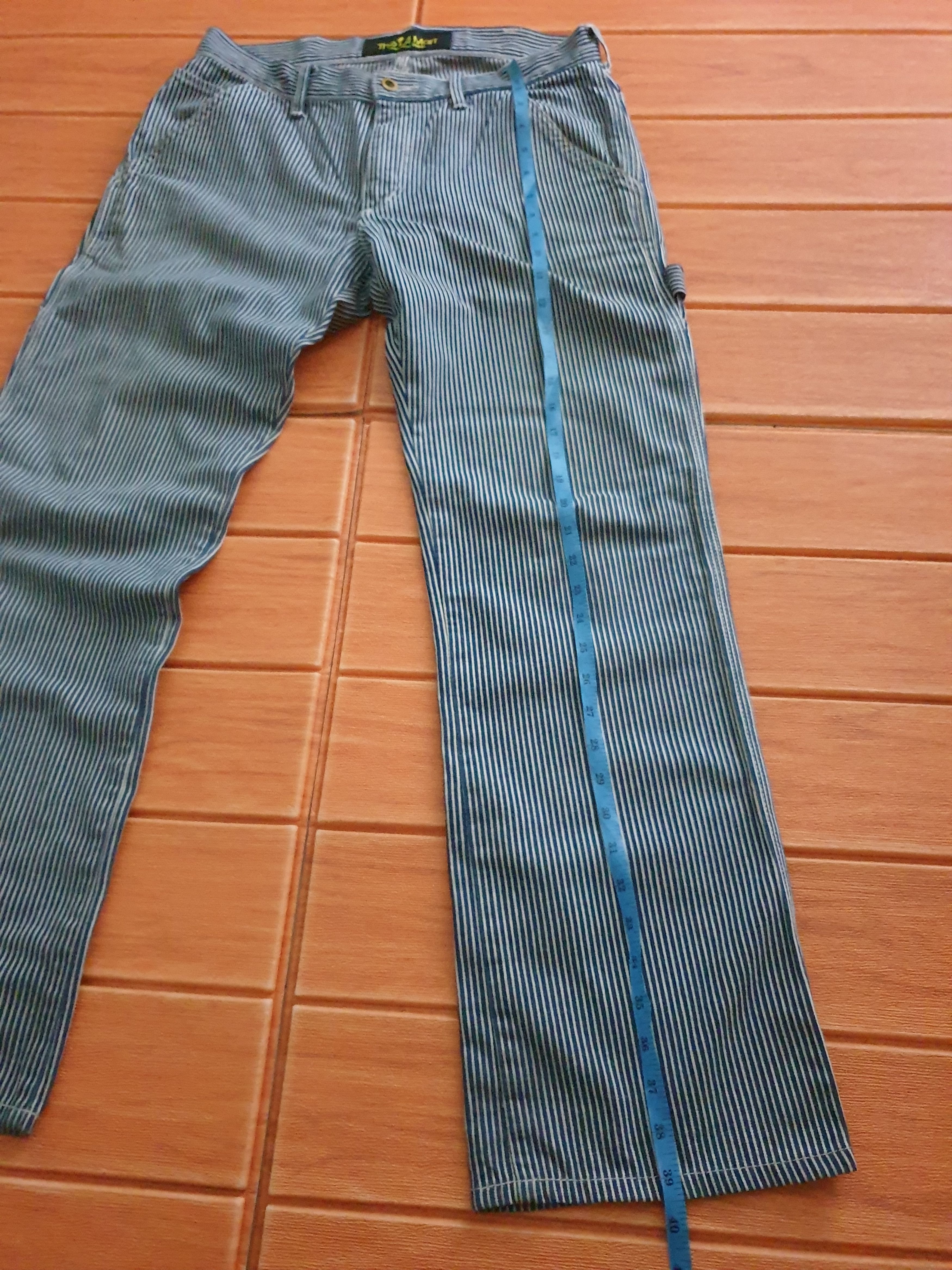 Japanese Brand The la mart stripe carpenter pant Size US 33 - 12 Thumbnail
