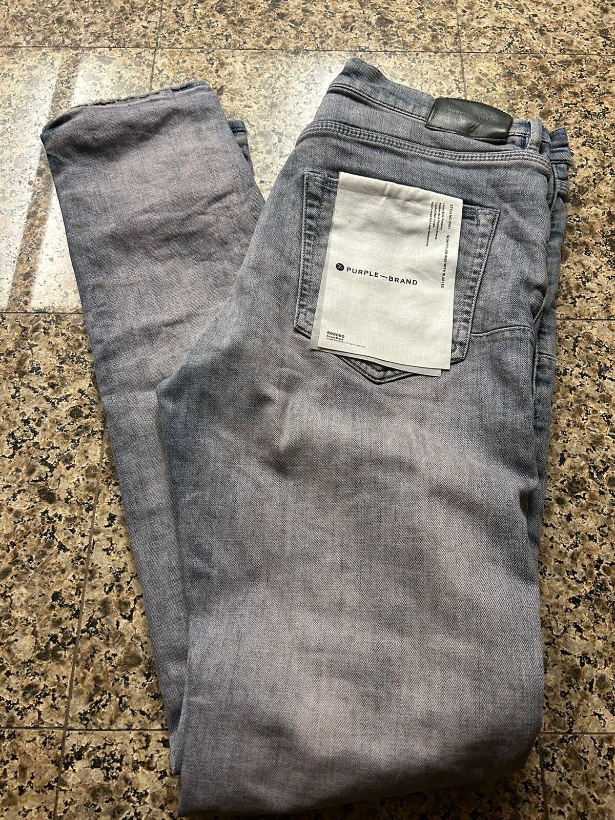 Purple Brand Jeans Mens Slim Fit Low Rise Black Size 36/32