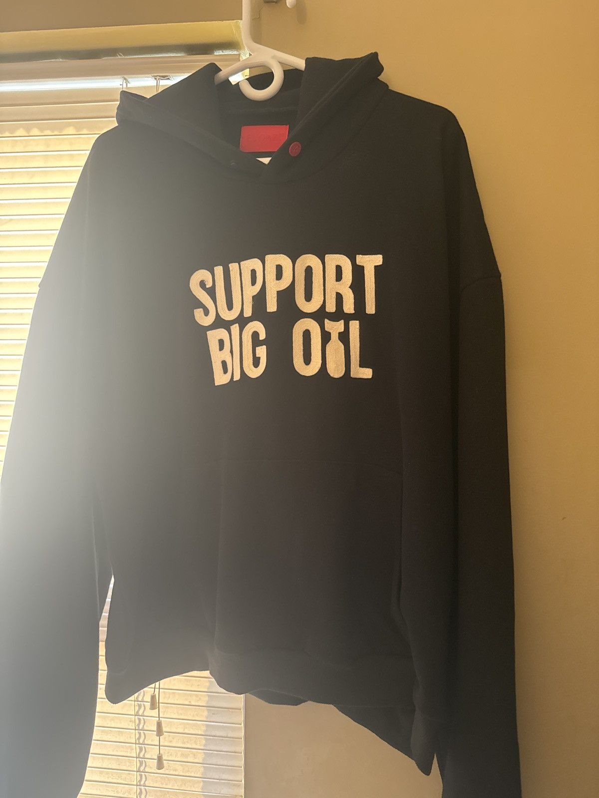 image of Fugazi Support Big Oil Hoodie in Black, Men's (Size XL)