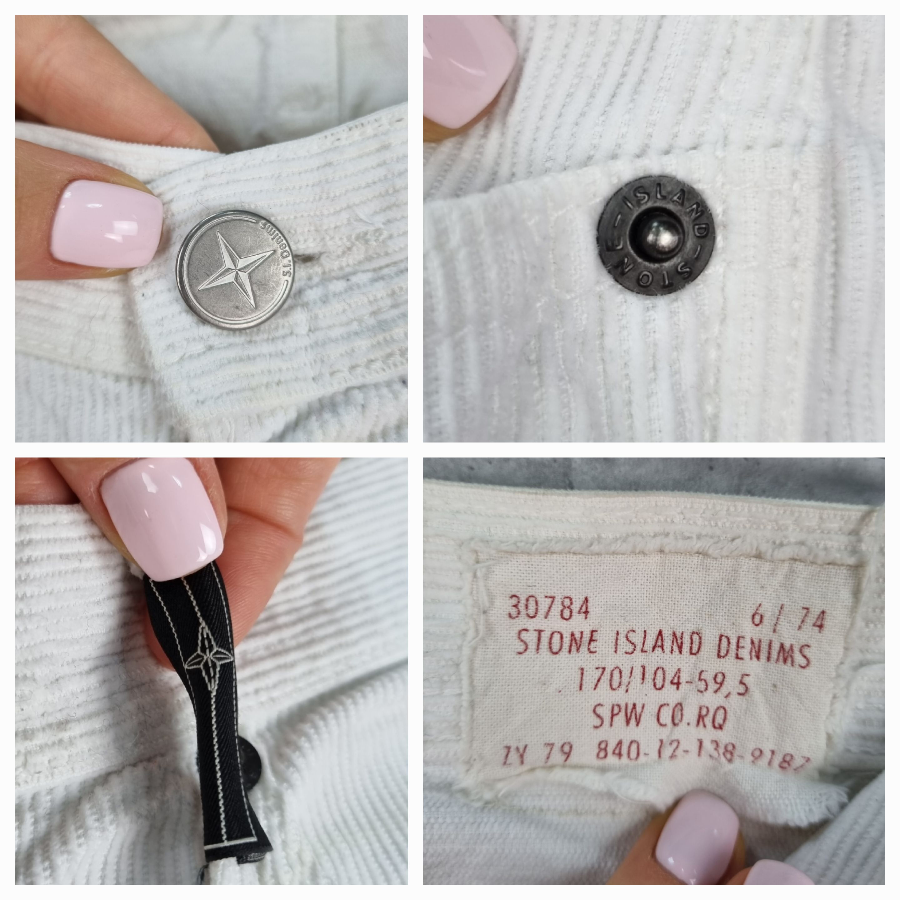Stone Island × Vintage Dirty Corduroy Stone Island White Slim Fit Pants Size US 31 - 9 Thumbnail