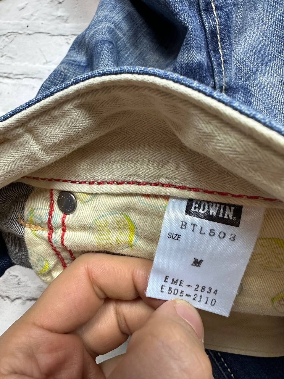 Edwin × Japanese Brand Edwin 503 Blue Trip Medium Mens Jeans Size US 32 / EU 48 - 8 Thumbnail