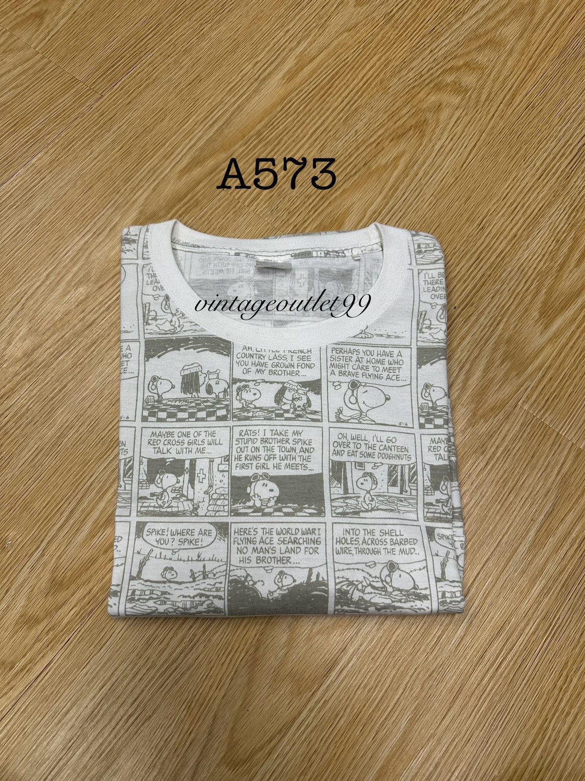 Peanuts × Vintage Peanuts Comics Full Print Tshirt A573 Size US M / EU 48-50 / 2 - 12 Thumbnail
