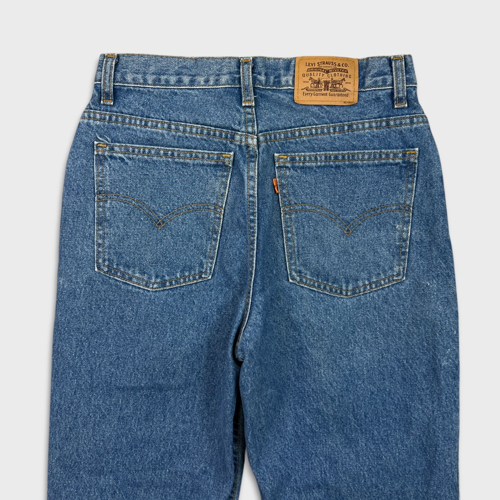 Levi's × Vintage Vintage Levi's Jeans 28x28 Taper Orange Tab 90s Denim Pants Size 28" / US 6 / IT 42 - 7 Thumbnail