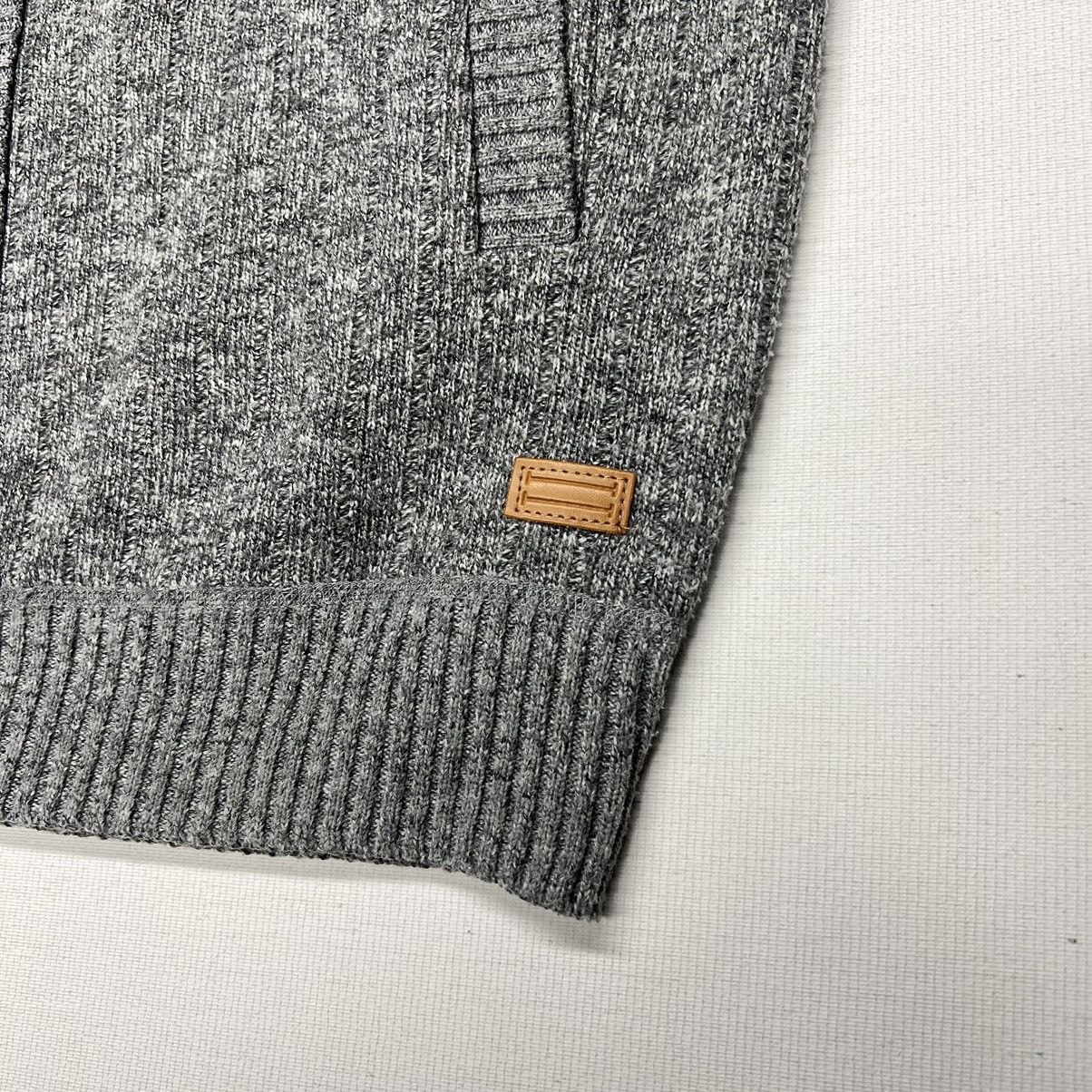 Other VTG US Icon Sweater Vest Grey Cable Knit Full Zip Patch Y2K Size US L / EU 52-54 / 3 - 2 Thumbnail