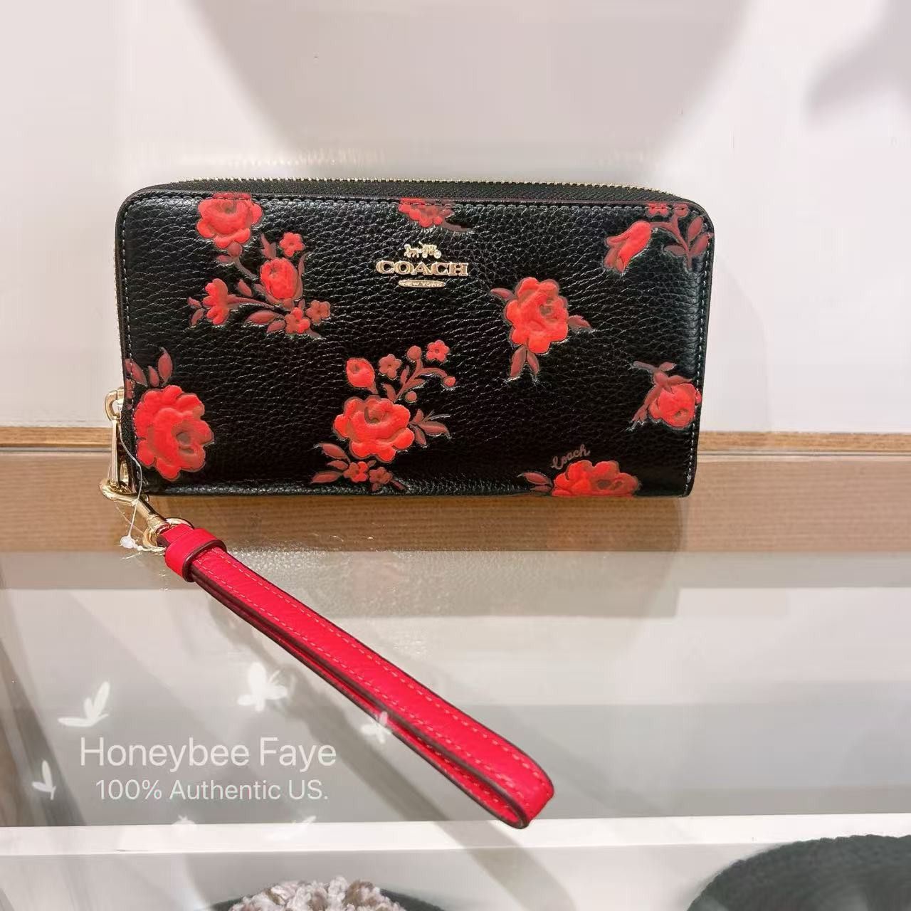 Coach NWT Coach Long Zip Around Wallet With Floral Print CCL36 Size ONE SIZE - 1 Thumbnail