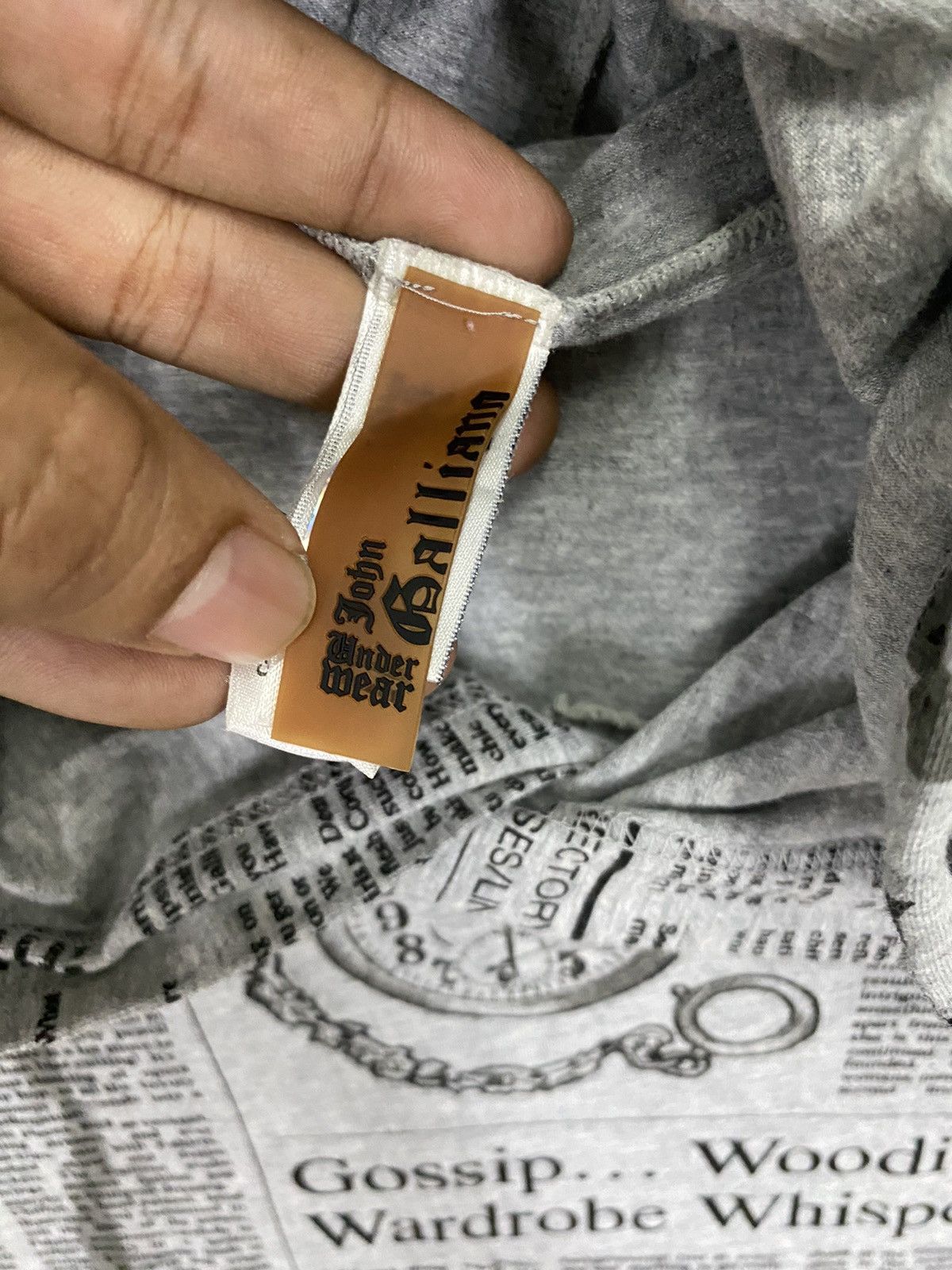 Designer SUPERARESs05 John galliano newspaper hoodie very rare design Size US M / EU 48-50 / 2 - 6 Thumbnail