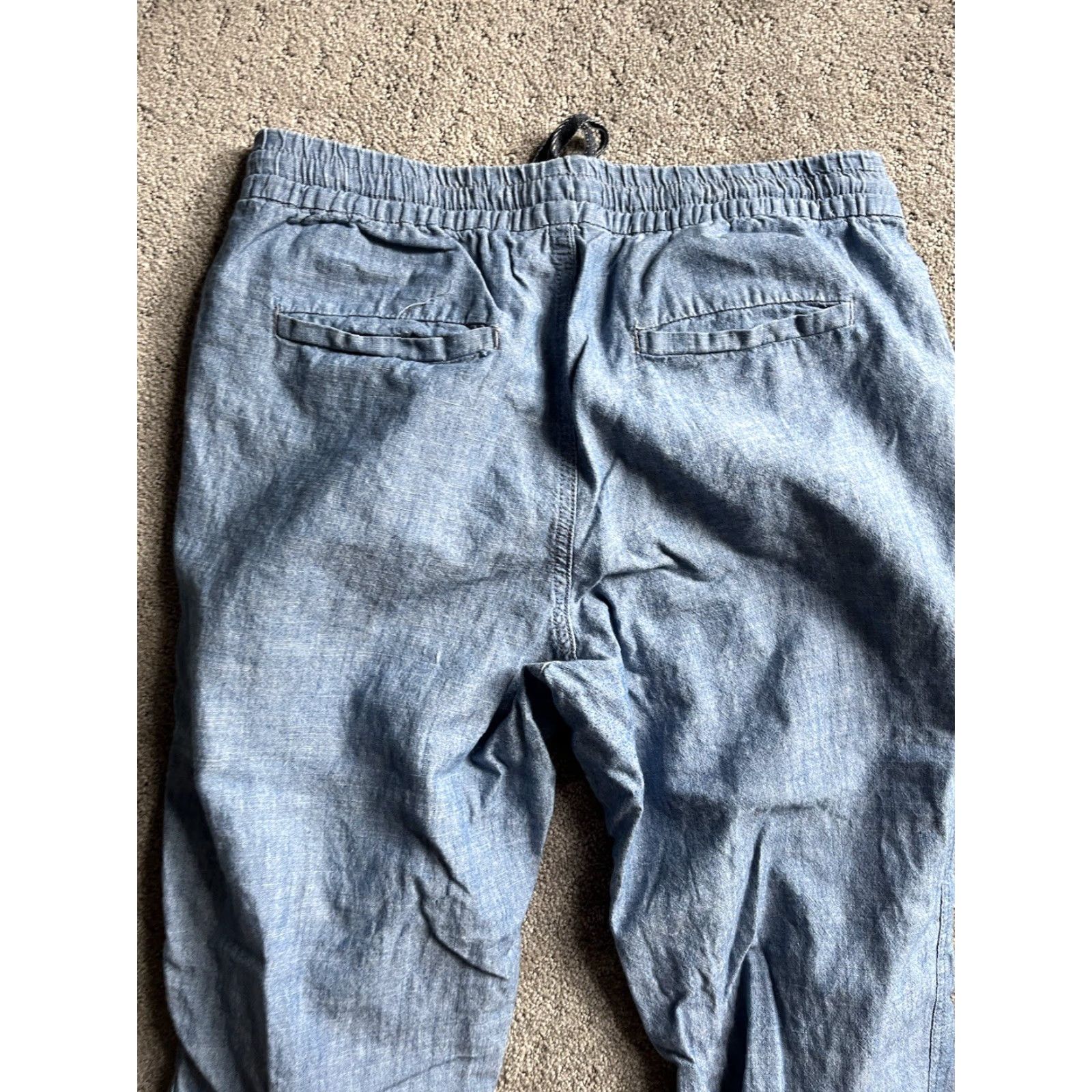 J.Crew J.Crew Jogger Pants 4 Tall Denim Chambray Blue Stretch Waist G5944 Women Pants Activewear Jeans 4 Tall Blue J.CREW Size 27" / US 4 / IT 40 - 4 Thumbnail