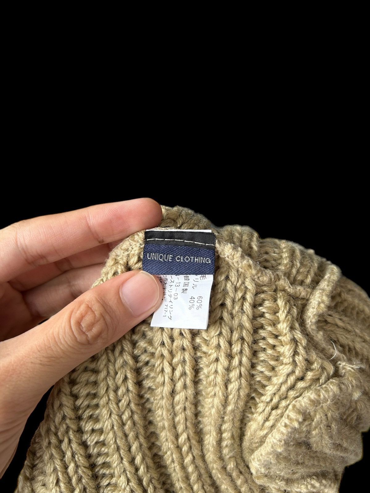 Japanese Brand × Kapital × Vintage Vtg Japanese Brand Unique Knitt Big Beanie Hats Rare☠️☠️🎌 Size ONE SIZE - 3 Thumbnail