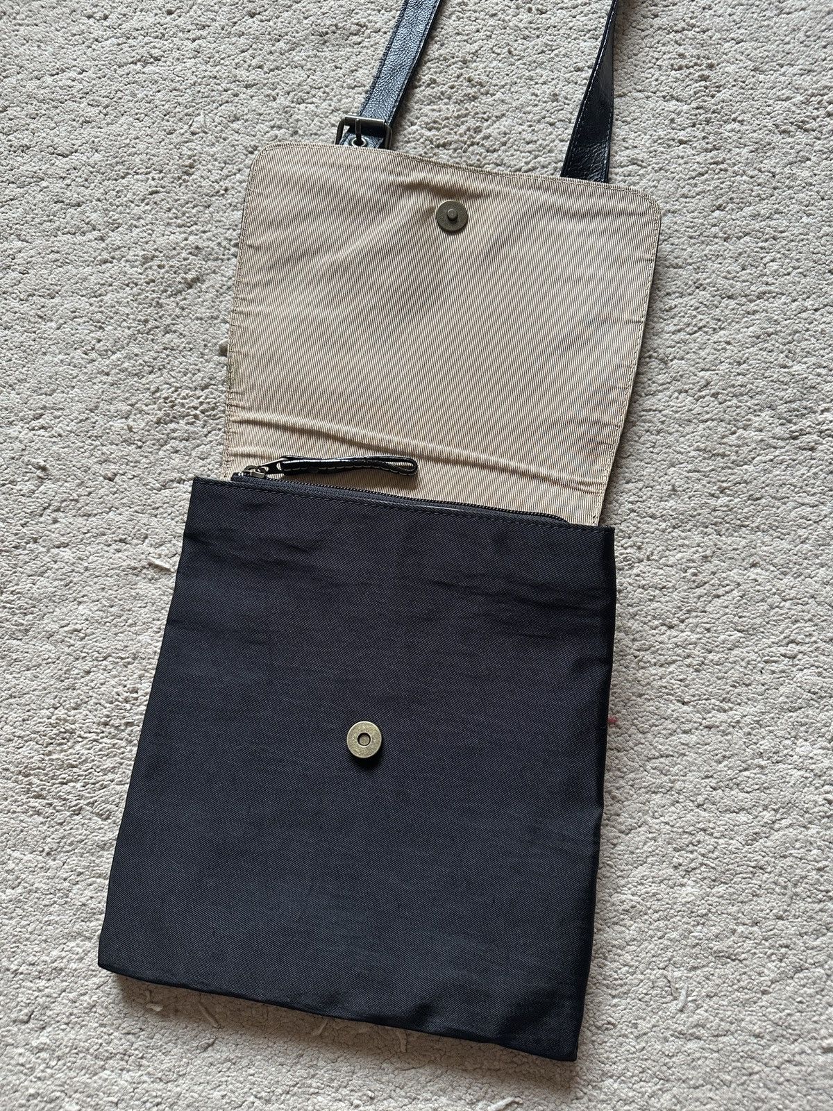 Comme des Garcons Homme Plus 1990s L’ALTOPIANO Nylon mix Leather Sling Bag/Crossbody Bag Size ONE SIZE - 7 Thumbnail