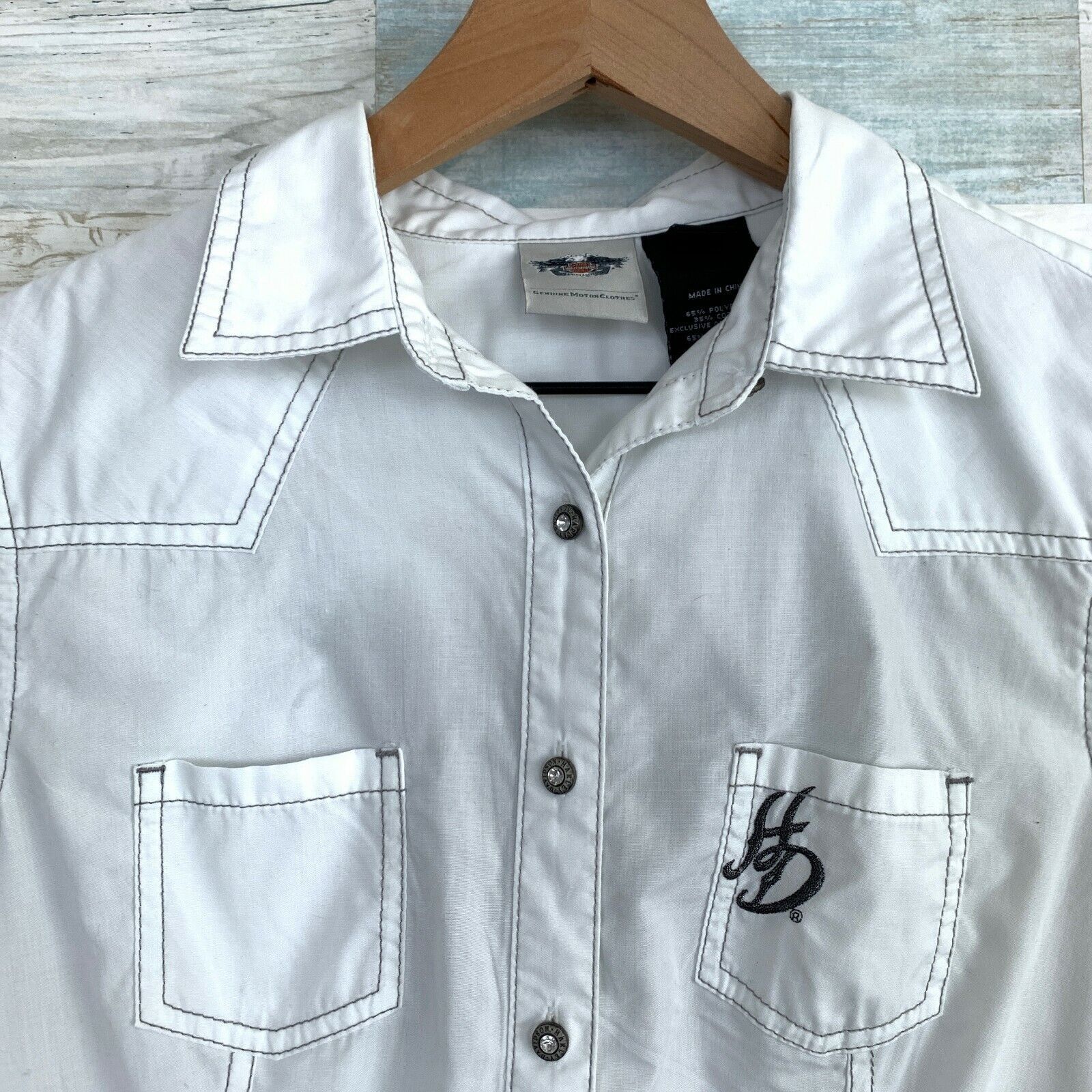 Harley Davidson Harley Davidson Embroidered Wings Logo Button Down Shirt M Size M / US 6-8 / IT 42-44 - 2 Thumbnail
