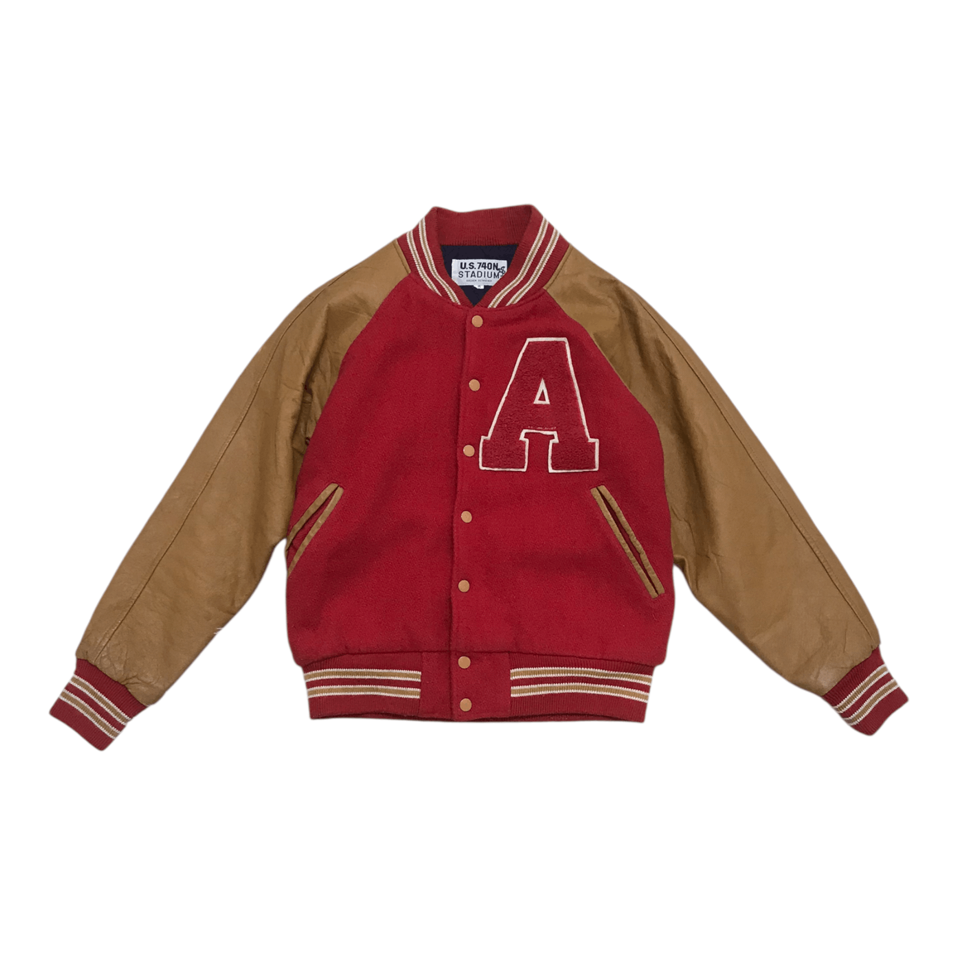 Vintage Vintage U.S 740N Stadium Leather Sleeve Varsity Jacket Size US M / EU 48-50 / 2 - 4 Thumbnail
