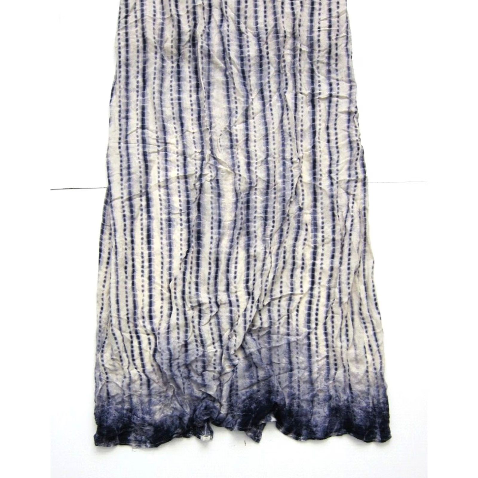 Vintage Honey Punch Maxi Dress Blue Ivory Tie Dye Button Short Sleeve L Vintage Kaftan Mid-Length Dress L Girls Mens Womens Size 36" / US 14 / IT 50 - 6 Thumbnail