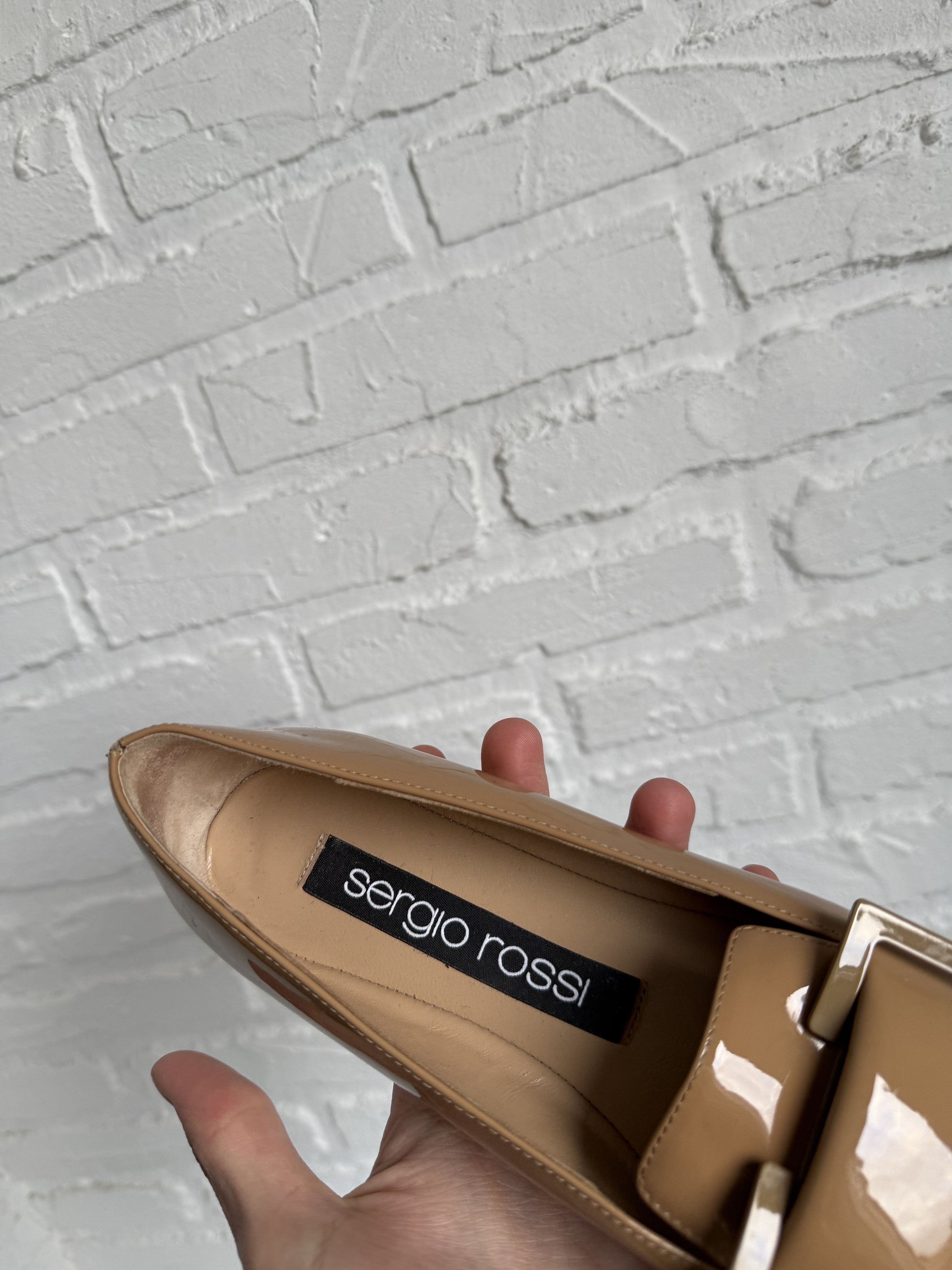 Sergio Rossi Share SERGIO ROSSI Patent Leather Loafers Size US 5.5 / IT 35.5 - 6 Thumbnail