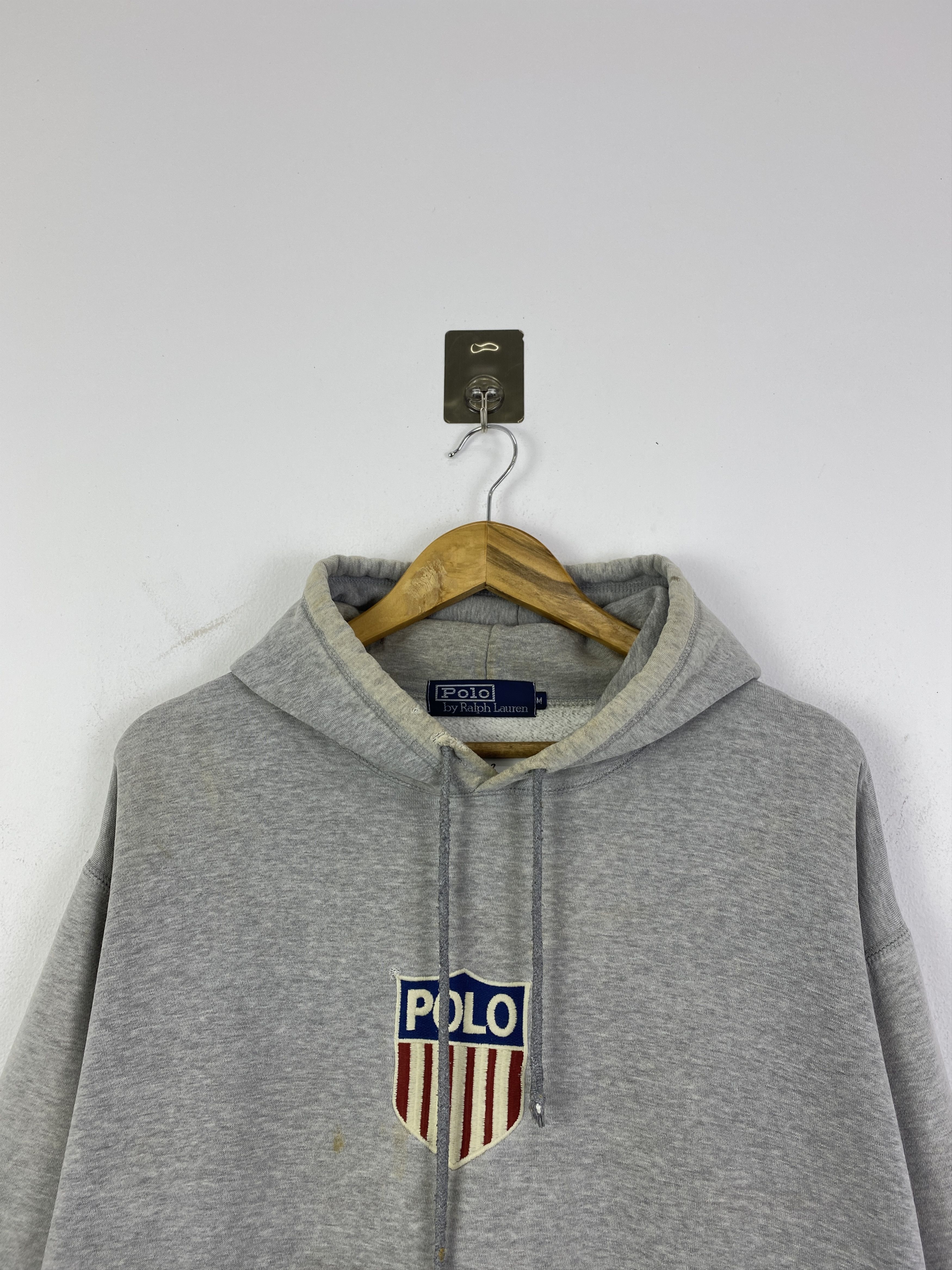 Polo Ralph Lauren Vintage Polo Ralph Lauren Central Logo Hoodie SH0173 Size US M / EU 48-50 / 2 - 2 Thumbnail