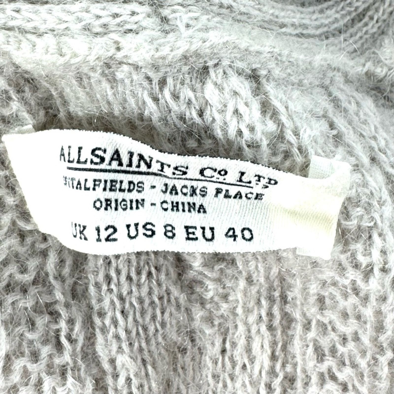 Allsaints All Saints Galaxy Flex Mohair Wool Open Cardigan Cream 8 Size M / US 6-8 / IT 42-44 - 7 Thumbnail