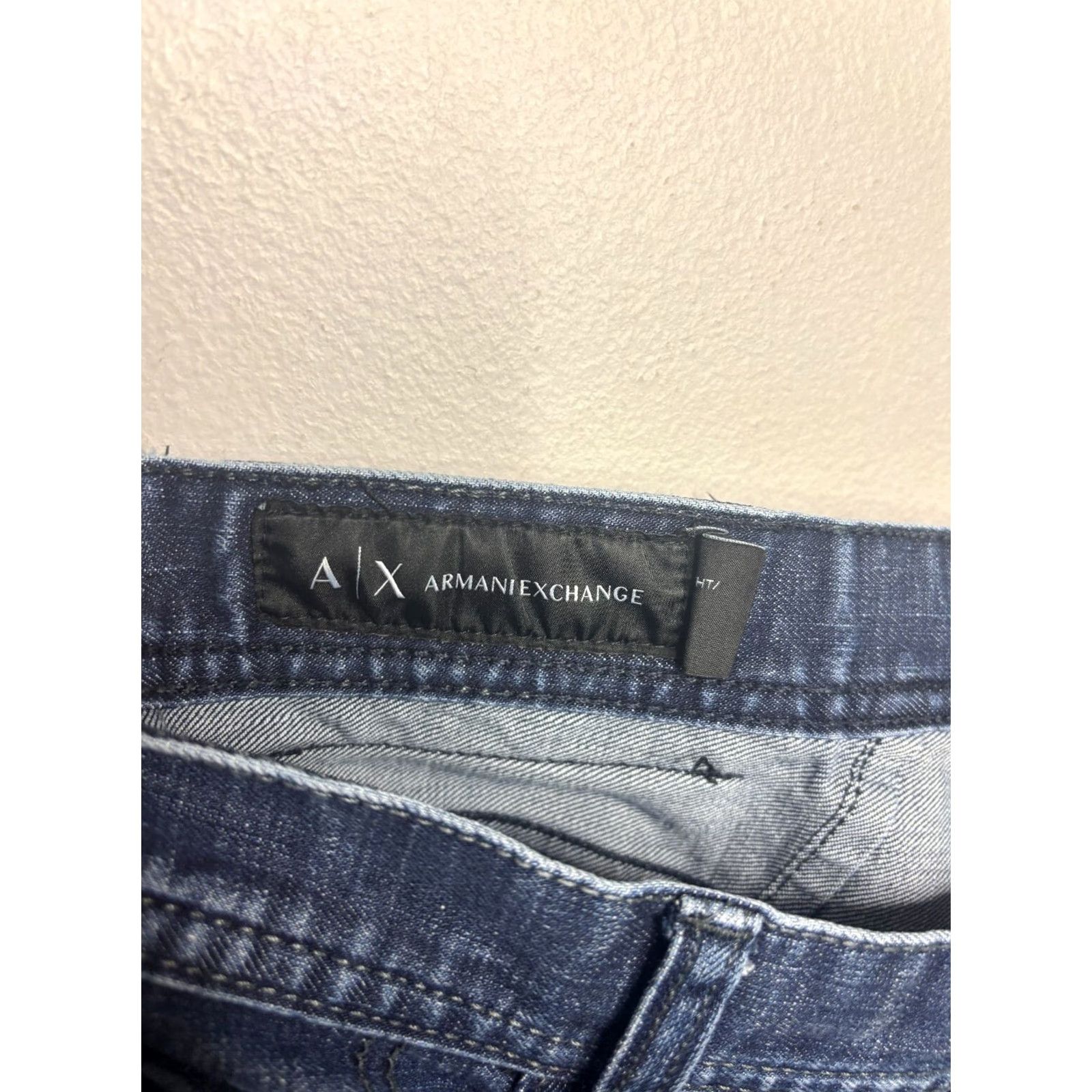 Armani Exchange Armani Exchange Jeans Slim Fit 5-Pocket Indigo Blue Size 33 Mens Denim Dark Blue 8NZJ13Z1SAZ55AA Size US 33 - 4 Thumbnail