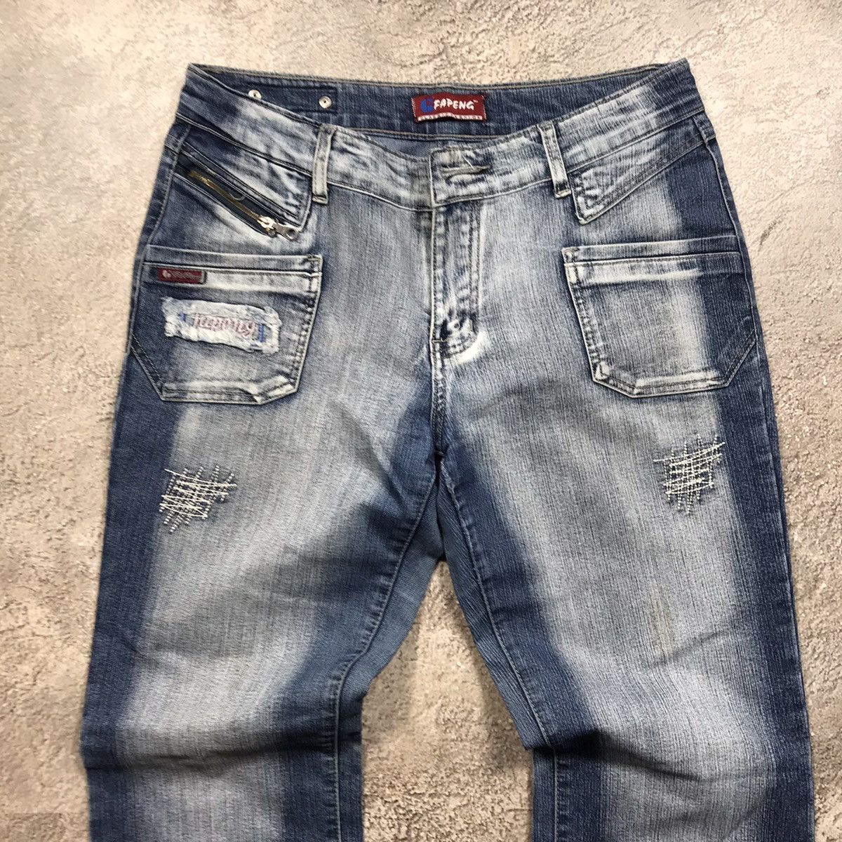 Vintage Vintage 90s Faded Distressed Baggy Jeans Grunge Skate 29 Size 29" - 3 Thumbnail