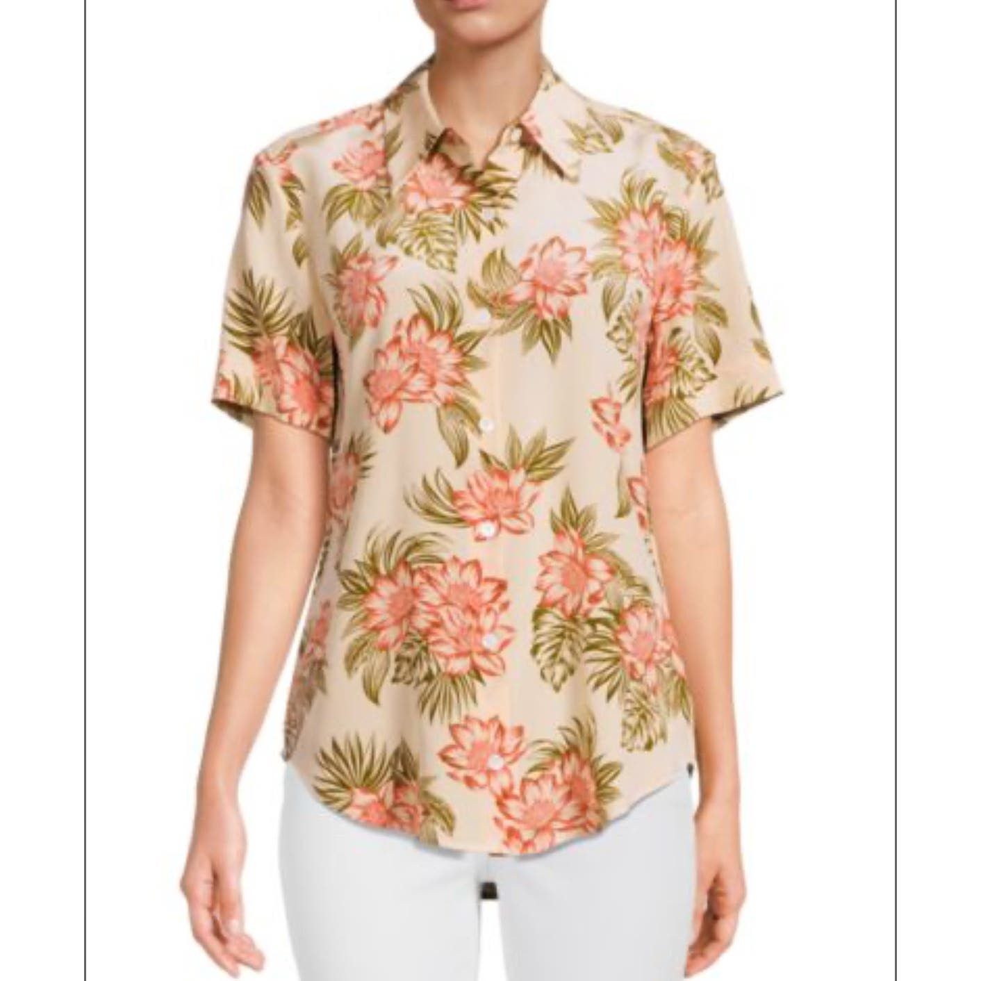 Image of Equipment Femme Illumina Floral Silk Shirt Size S, Women's