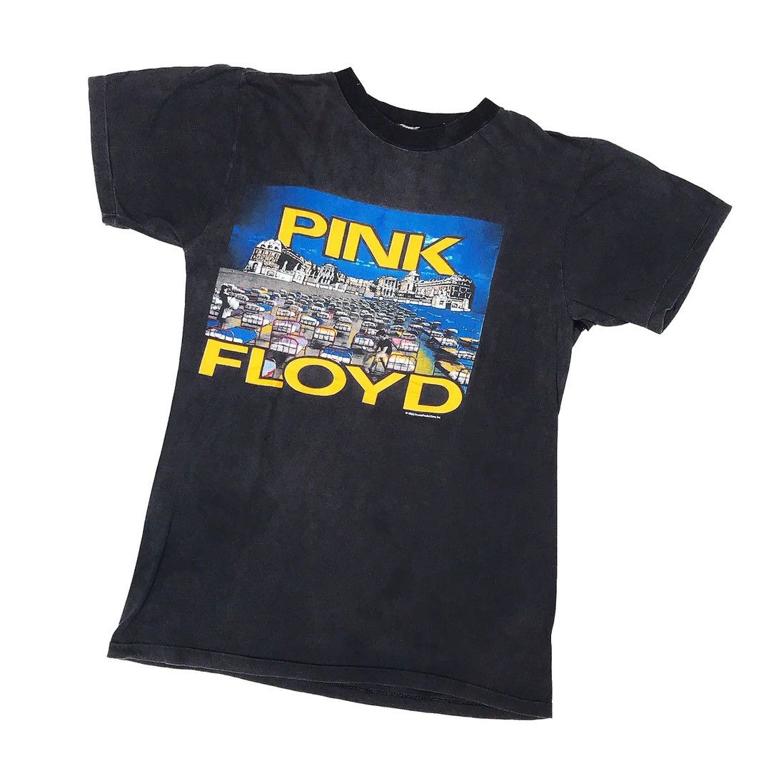 image of Band Tees x Pink Floyd 1988 80's Vintage Versailles Concert T-Shirt in Black, Men's (Size Large)
