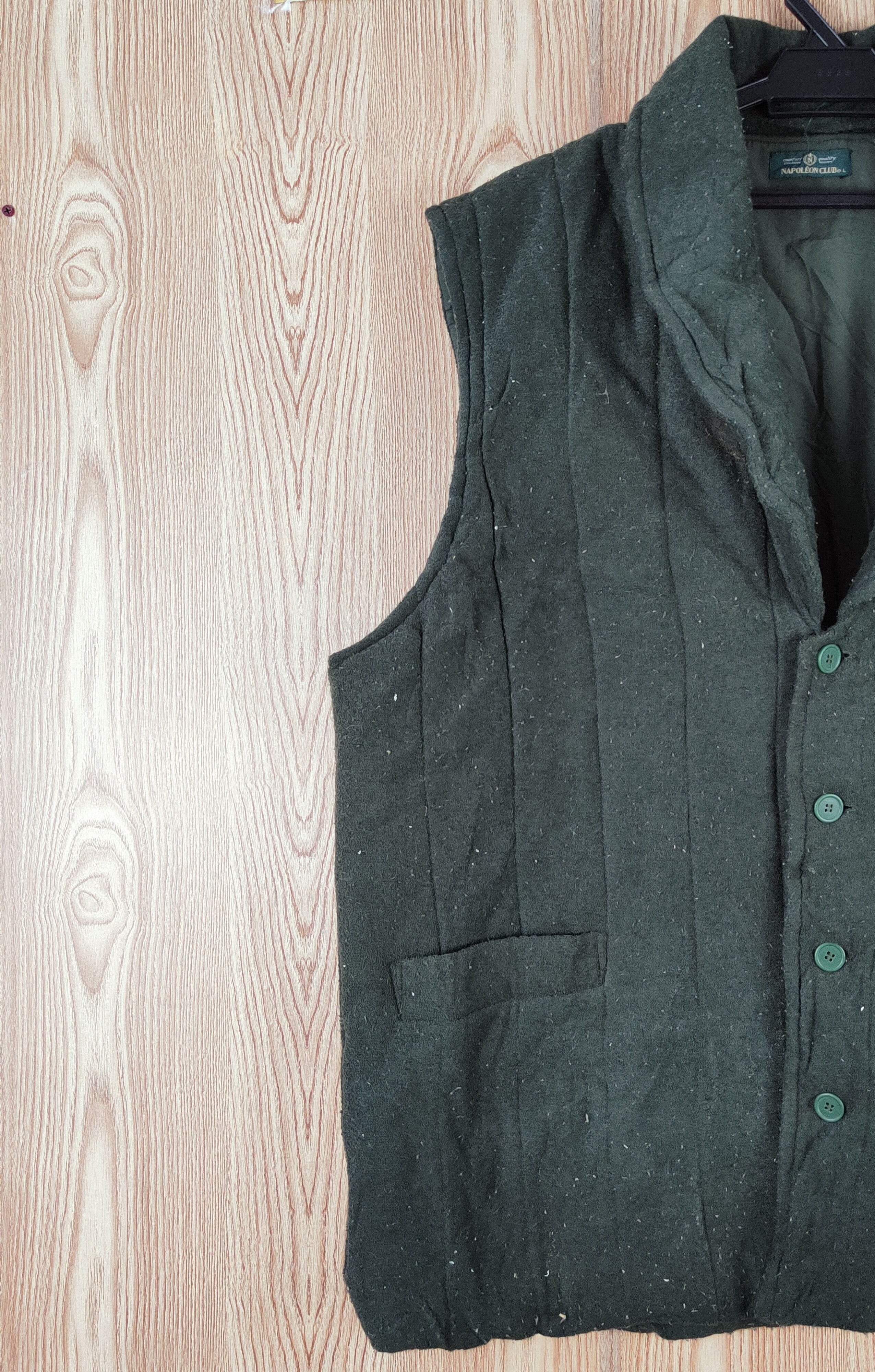 Japanese Brand × Vintage Vintage 💥 Napoleon Club Dark Green Vests Size US L / EU 52-54 / 3 - 3 Thumbnail