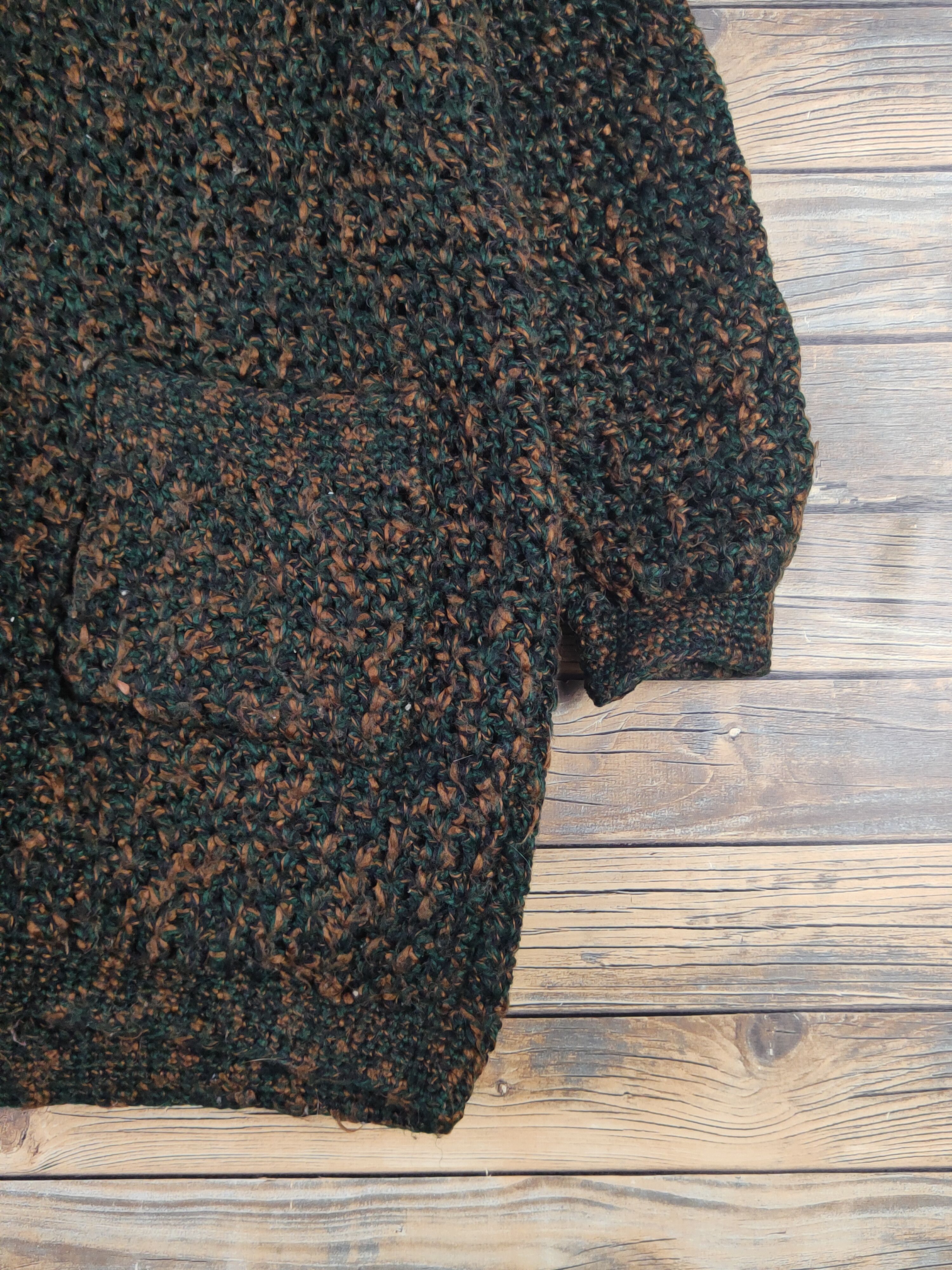 Japanese Brand Japan vintage Green Brown Knitwear cardigan Sweaters #W1777 Size US L / EU 52-54 / 3 - 6 Thumbnail