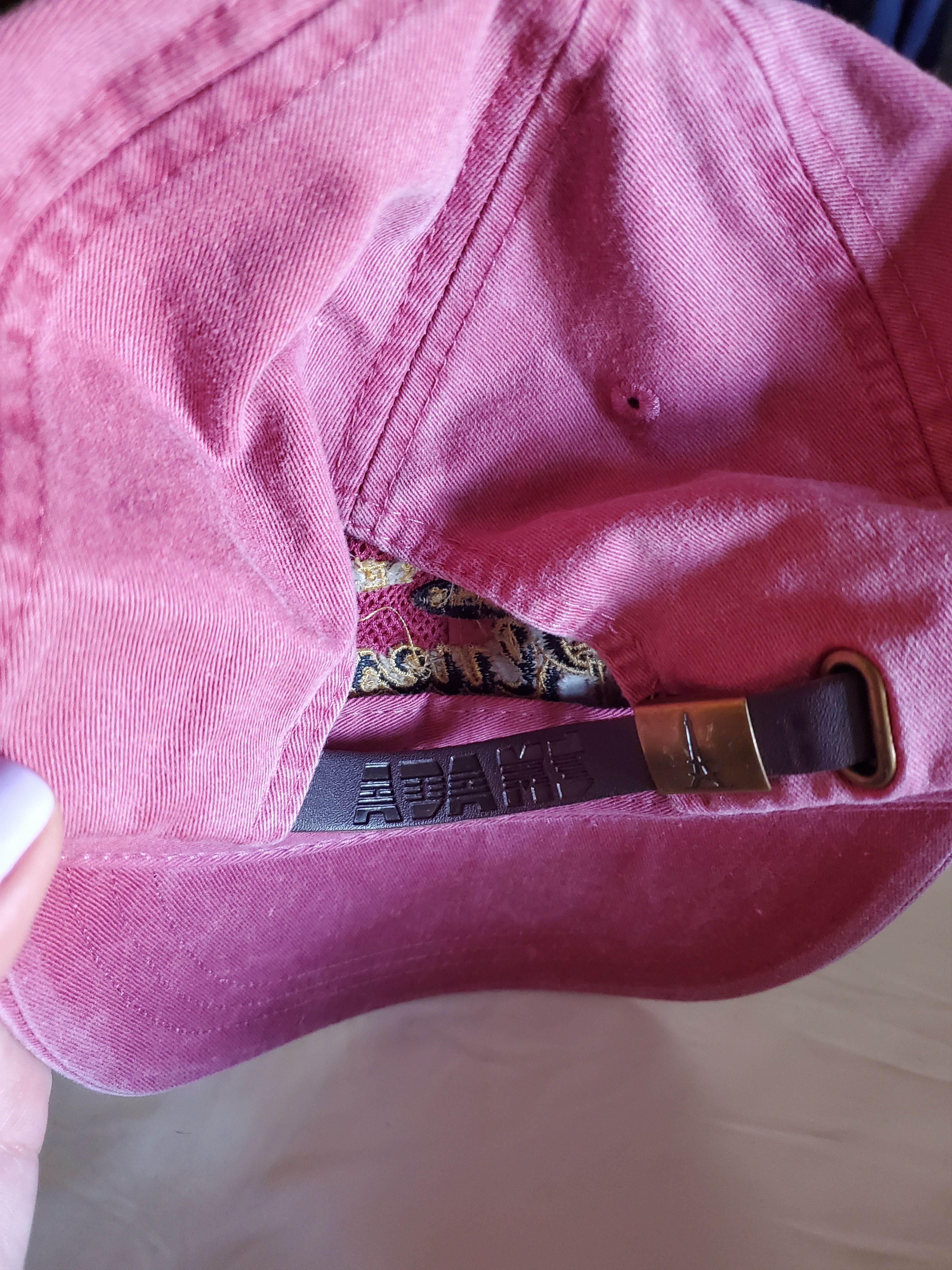 Adams Reddish Pink Memphis Beale Street Hat w/ Adjustable Strap Size ONE SIZE - 3 Thumbnail