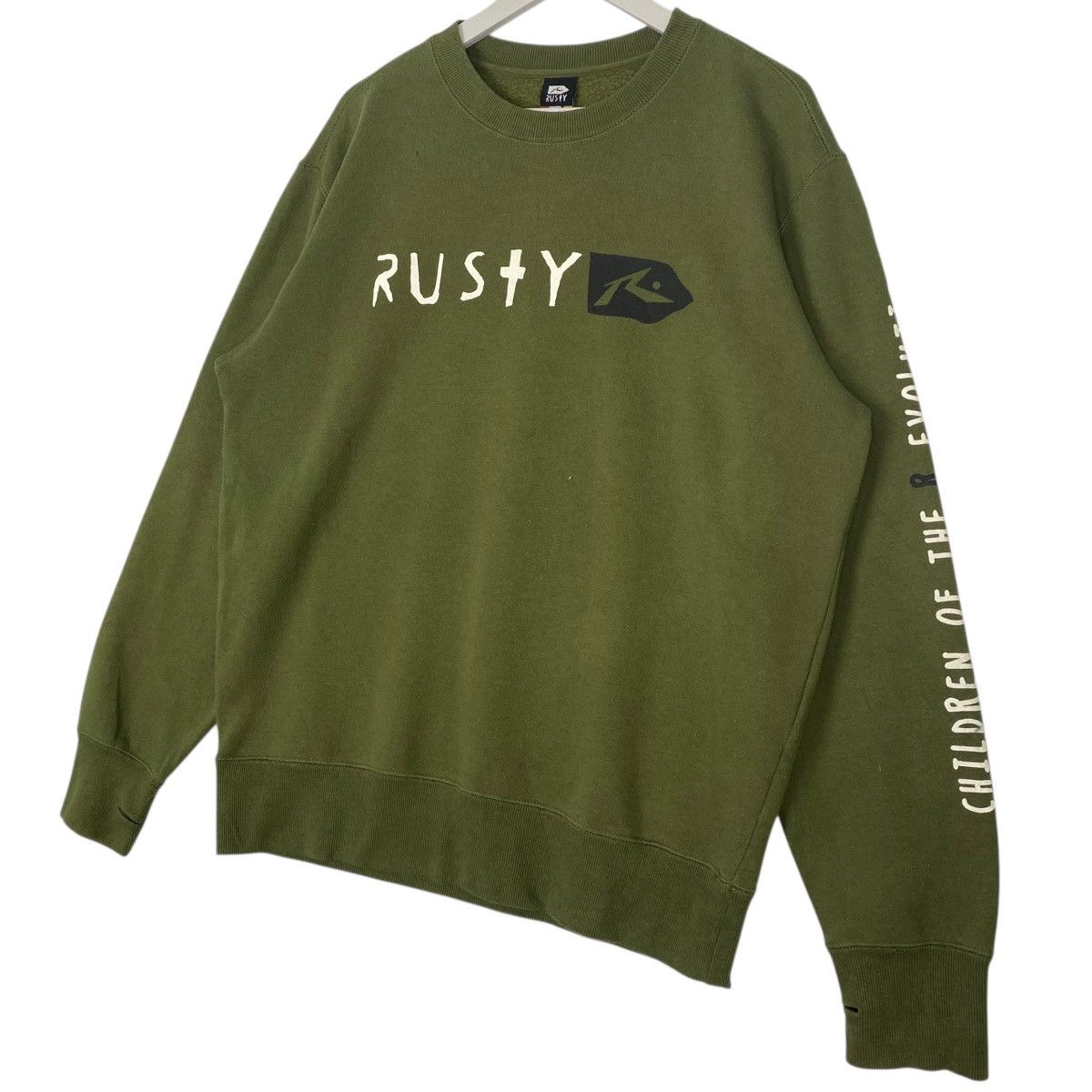Other Vintage Rusty Big Logo Printed Crewneck Sweatshirt Green L Size US L / EU 52-54 / 3 - 2 Thumbnail